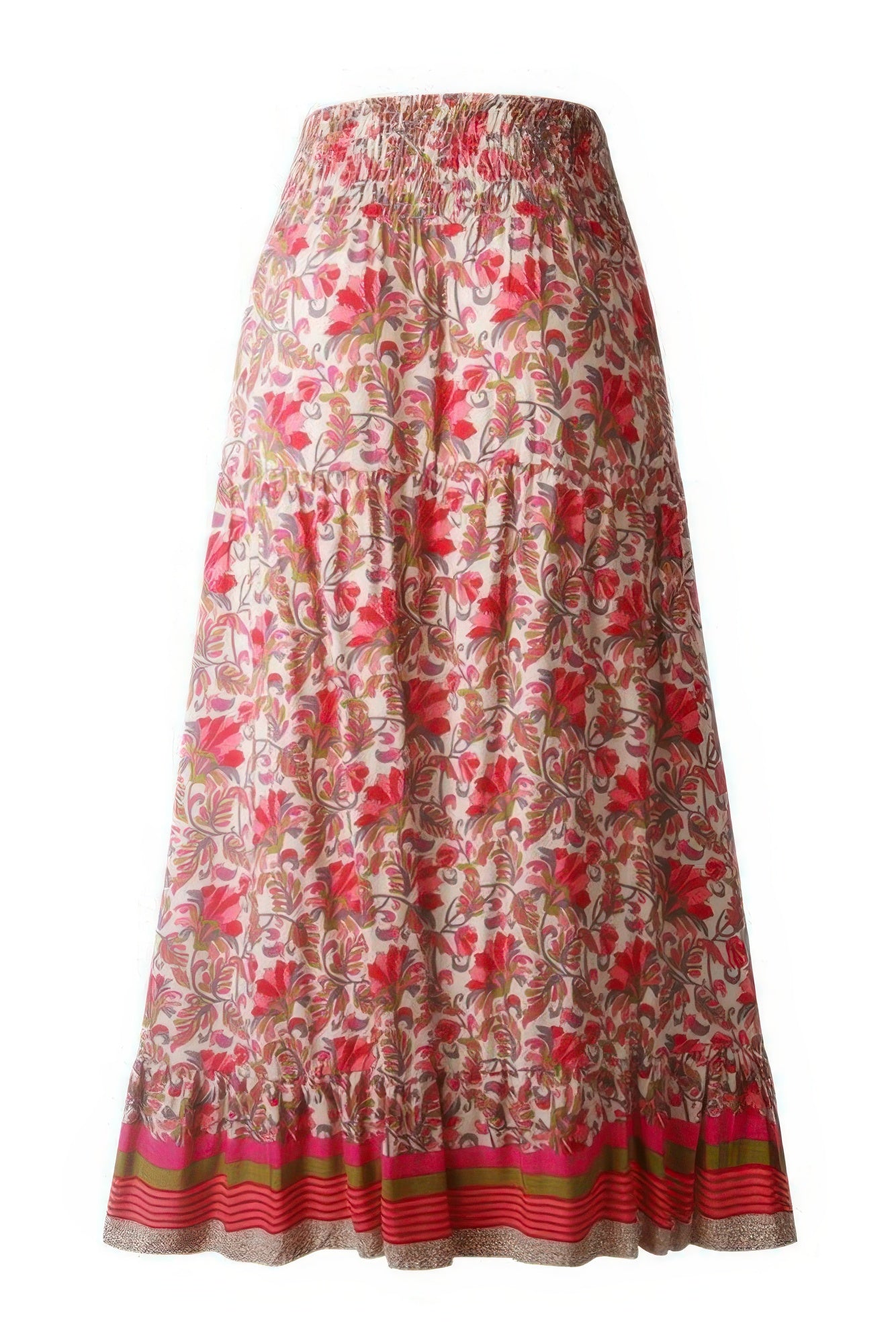 Floral Print Irregular Line A Line Fit Skirt - It's a Girly Place
