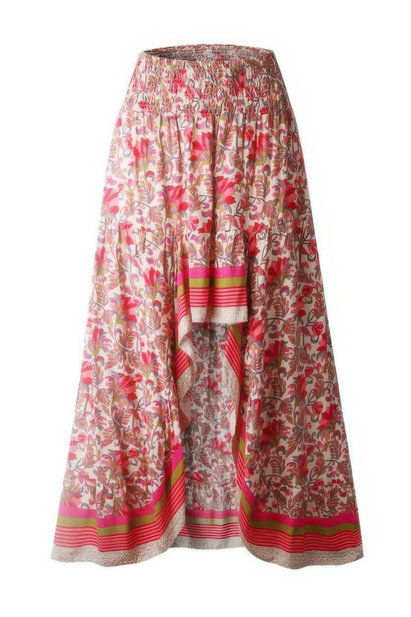 Floral Print Irregular Line A Line Fit Skirt - It's a Girly Place