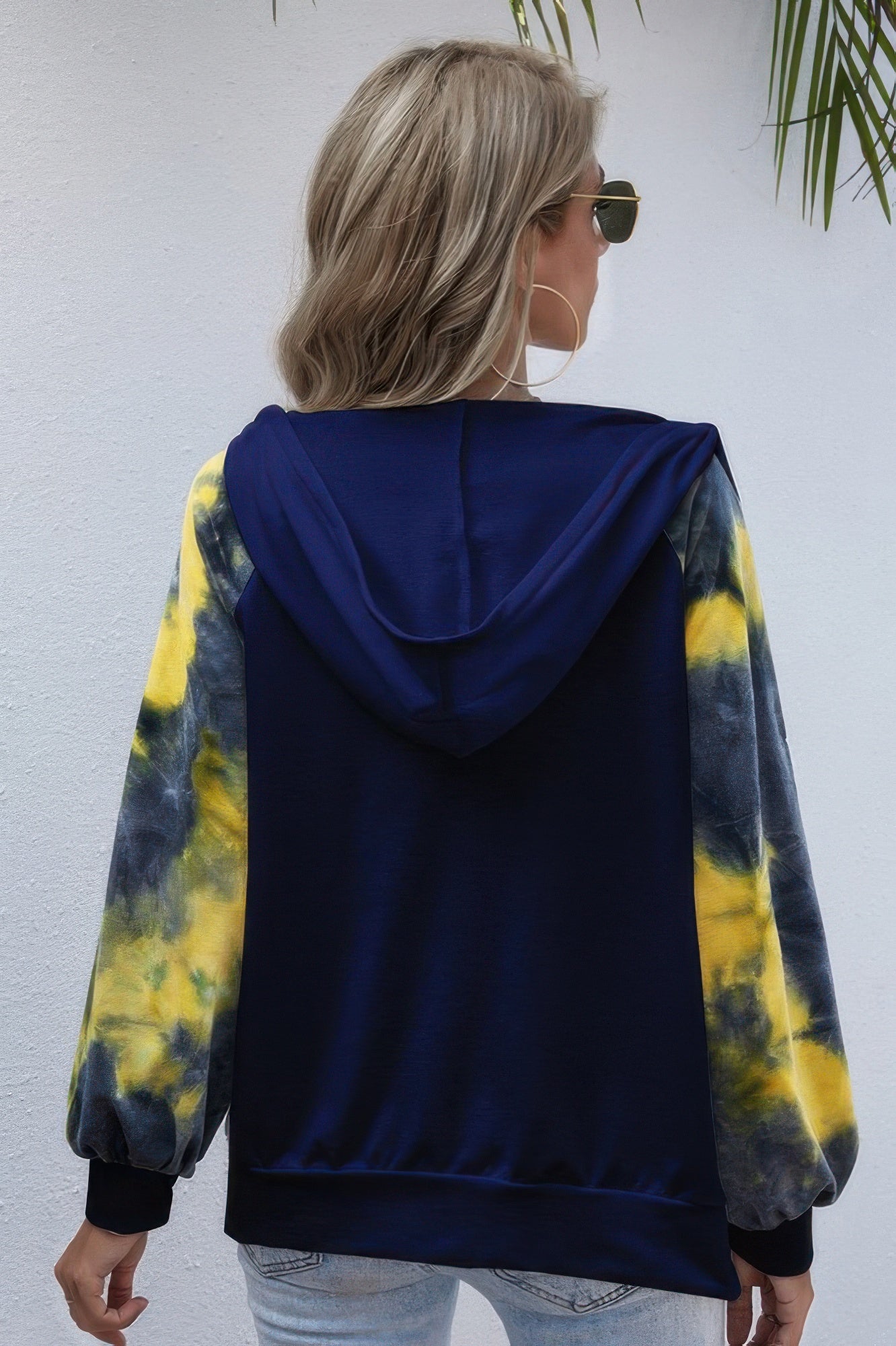 Tie Dye Full Zip Front Open Loose Hoodie - It's a Girly Place