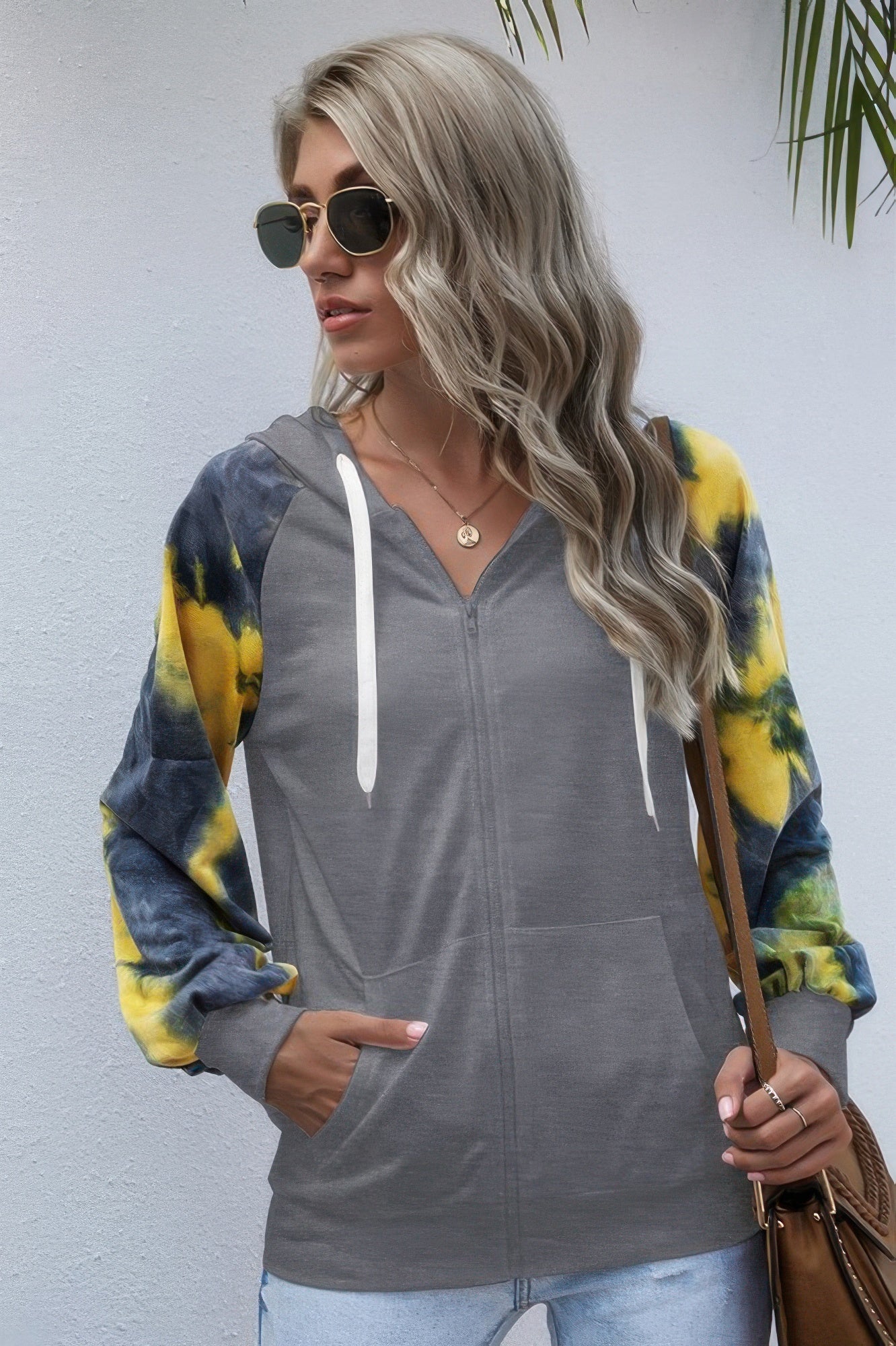 Tie Dye Full Zip Front Open Loose Hoodie - It's a Girly Place
