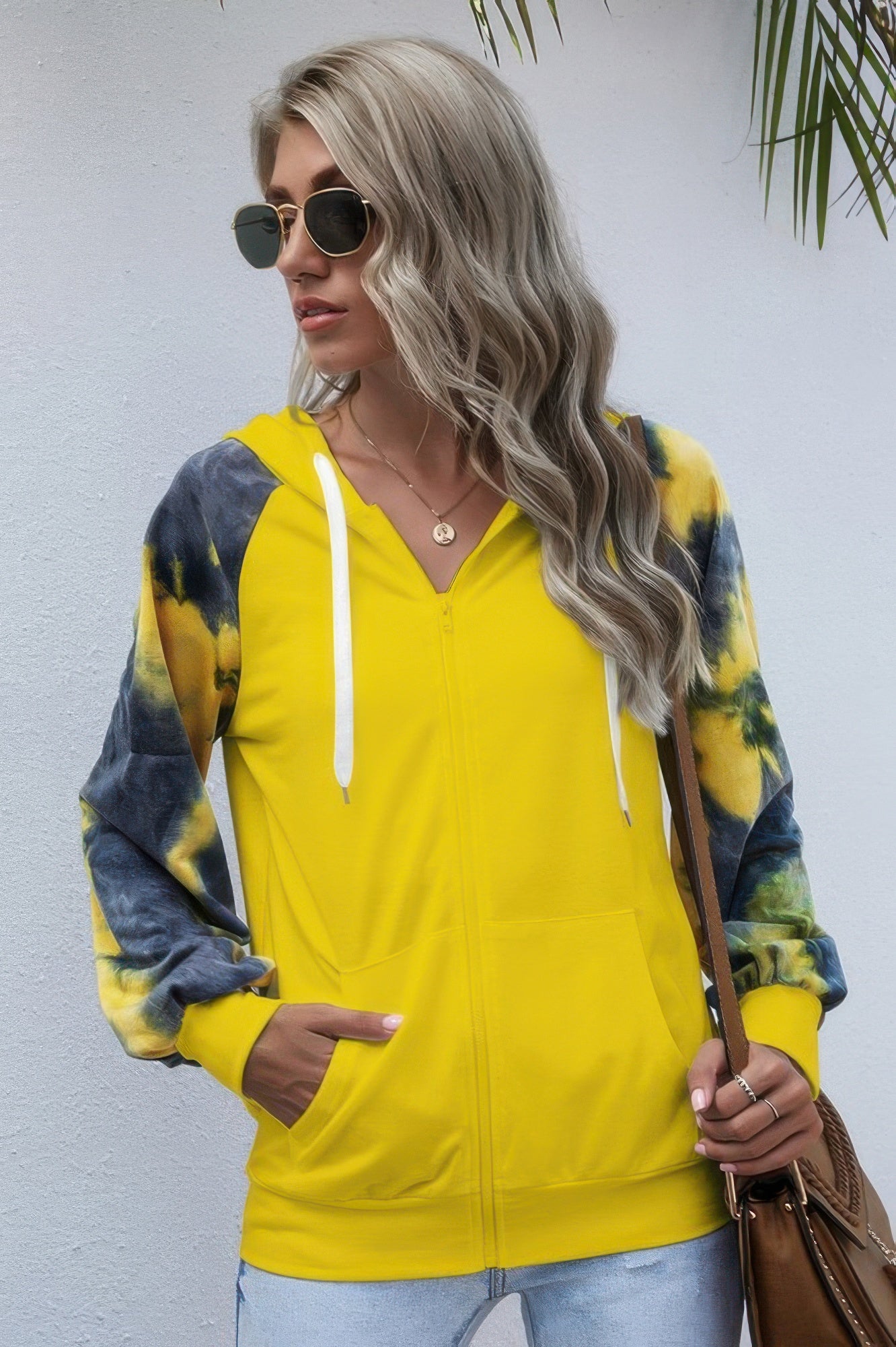 Tie Dye Full Zip Front Open Loose Hoodie - It's a Girly Place