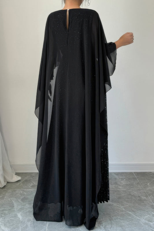 Solid Elegant Sequin Satin Knit Party Long Dress - It's a Girly Place