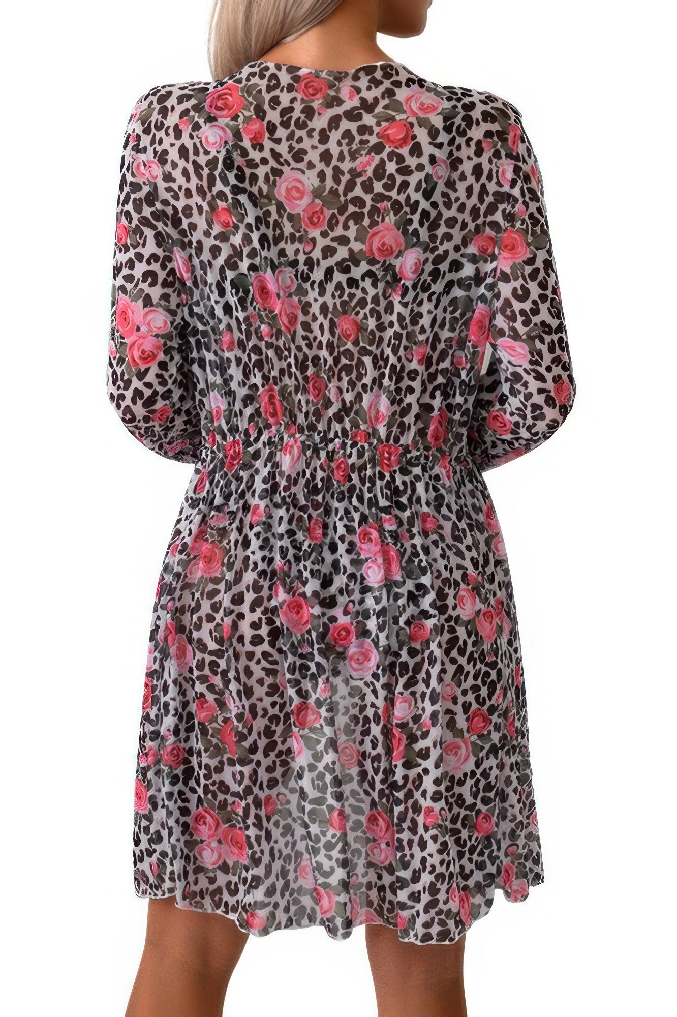 Leopard Print Bikini Kimono Three Pieces Swimsuit - It's a Girly Place