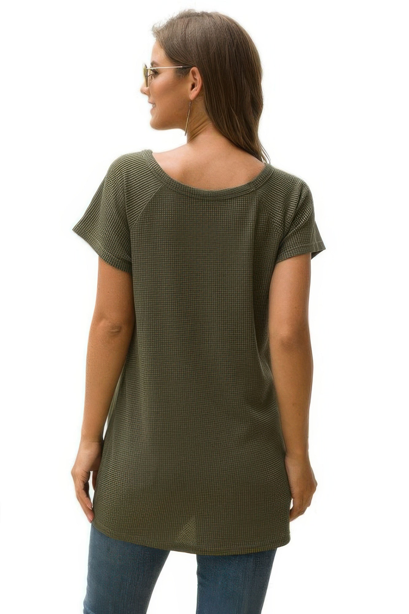 Crew Neck Solid Color Tunic Tops - It's a Girly Place