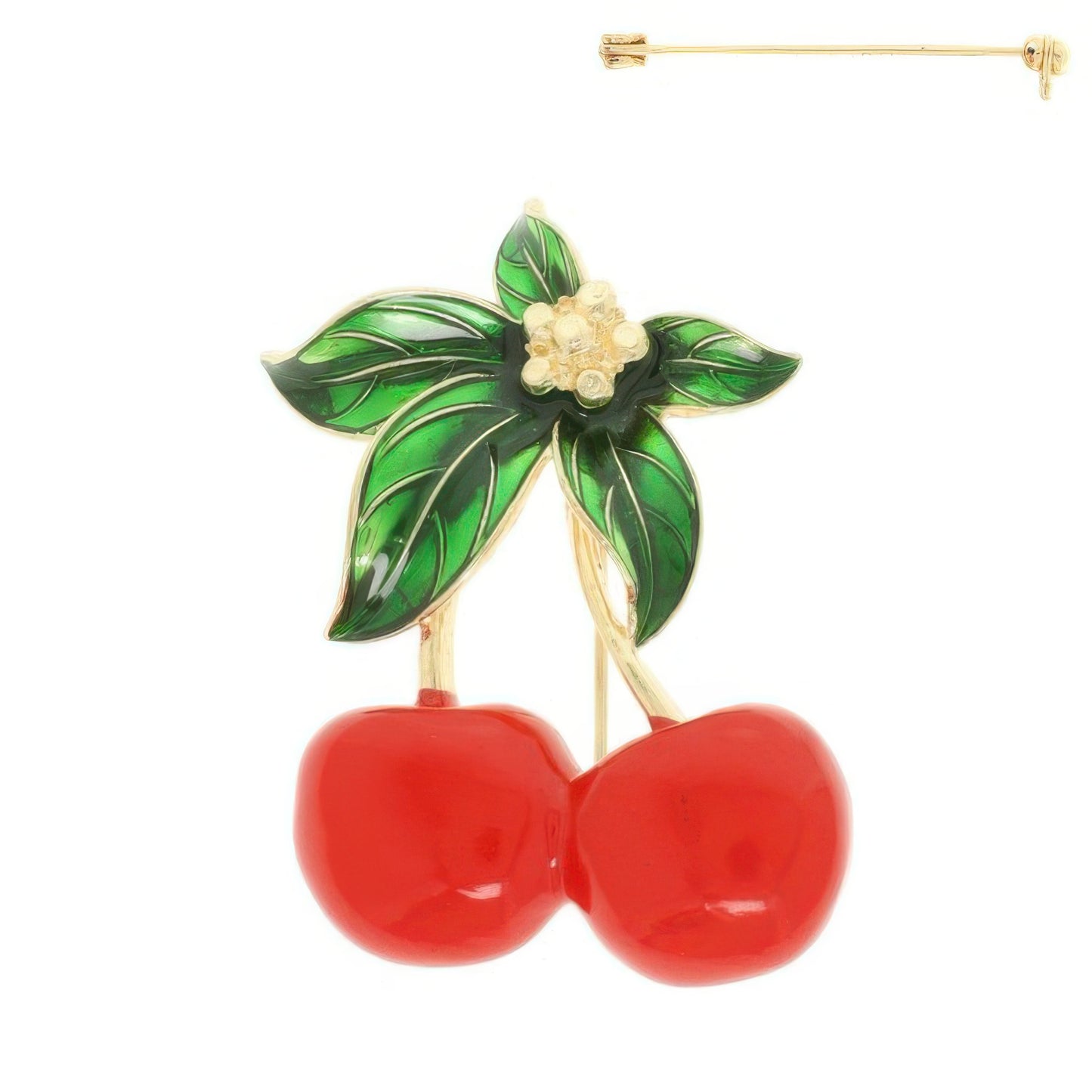 Cherry Resin Brooch Pin - It's a Girly Place