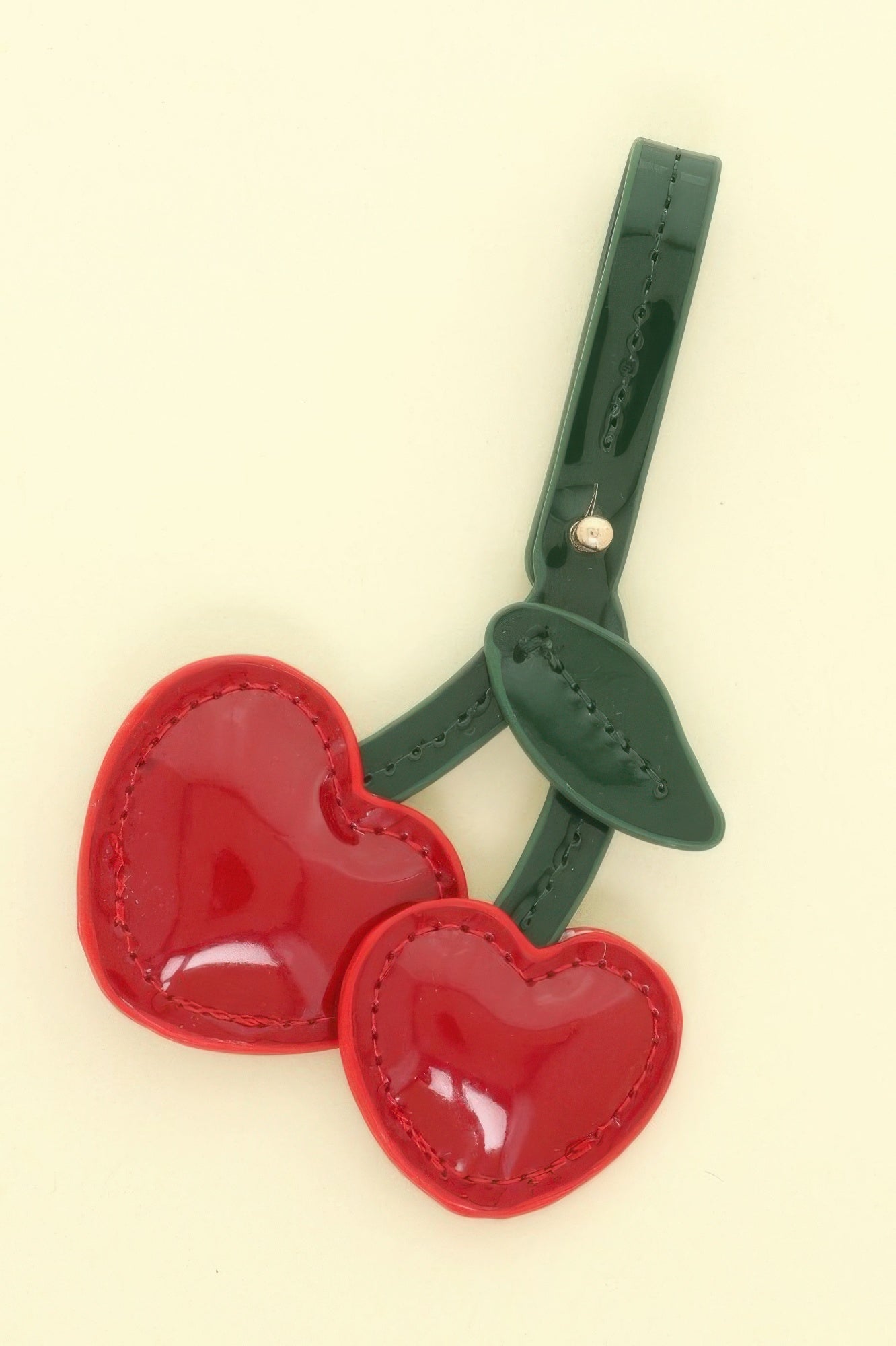 Heart Shaped Cherry Bag Charm Keychain - It's a Girly Place