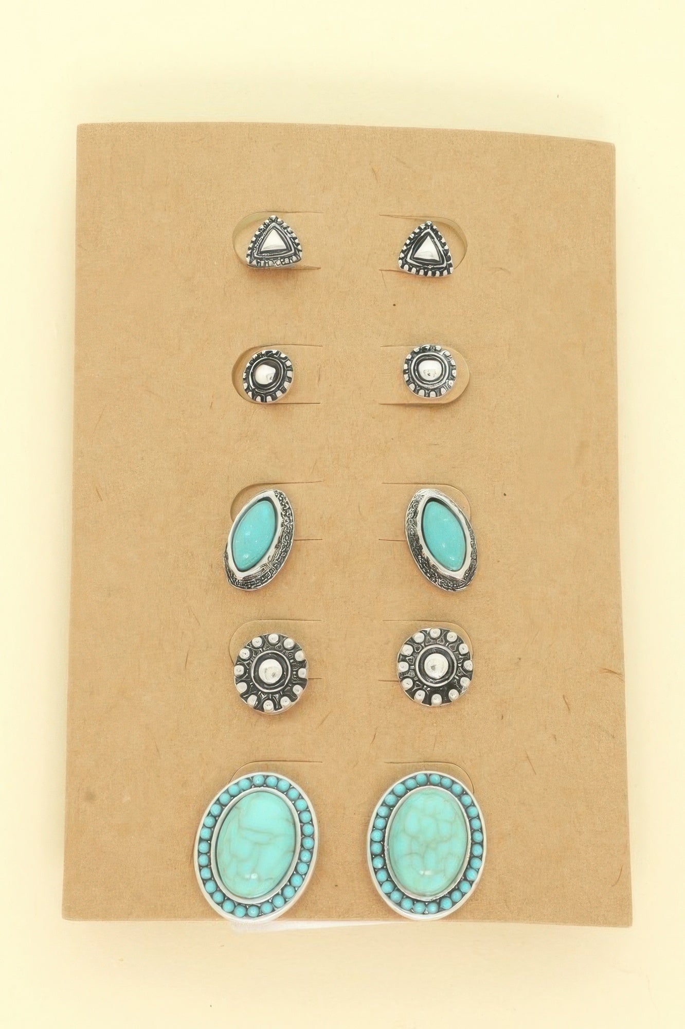 Western Theme Assorted 5 Pair Earring Set - It's a Girly Place