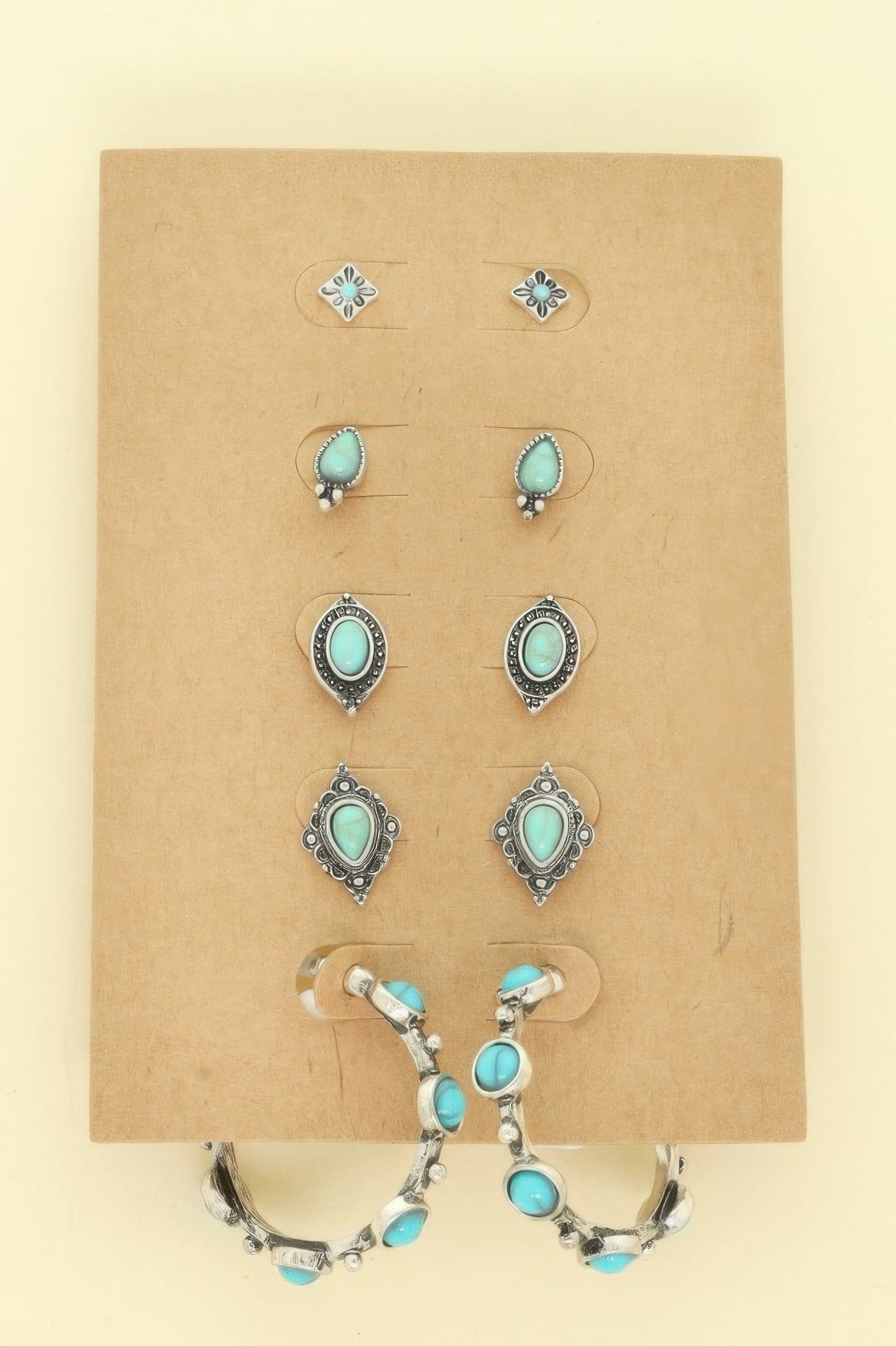 Western Theme Assorted 5 Pair Earring Set - It's a Girly Place