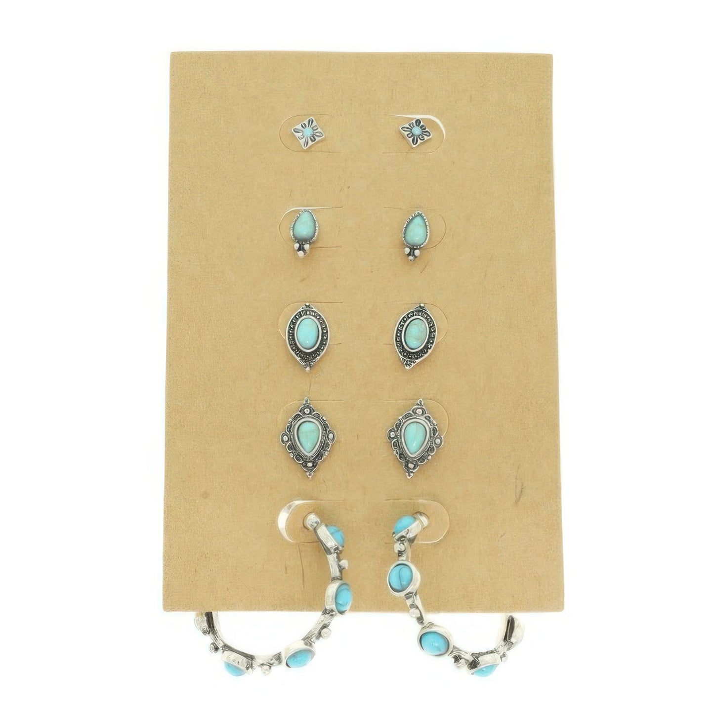 Western Theme Assorted 5 Pair Earring Set - It's a Girly Place
