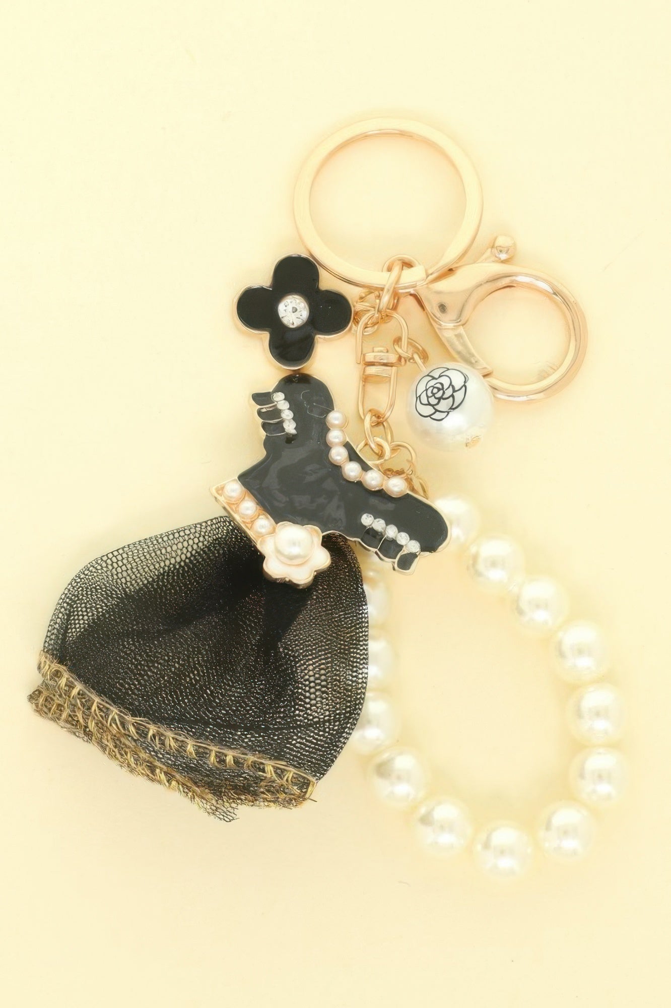 Fashionista Theme Bag Charm Keychain - It's a Girly Place