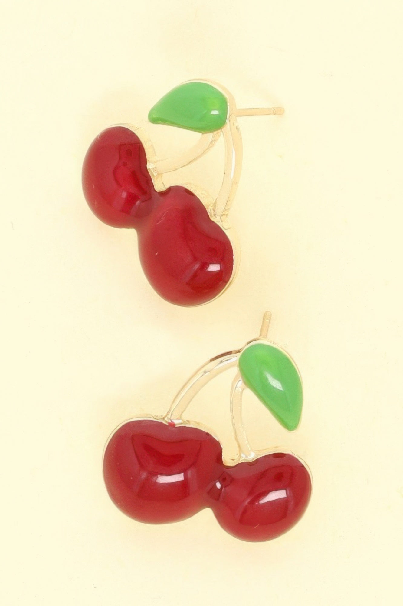 Gold Plated Cherry Stud Earrings - It's a Girly Place