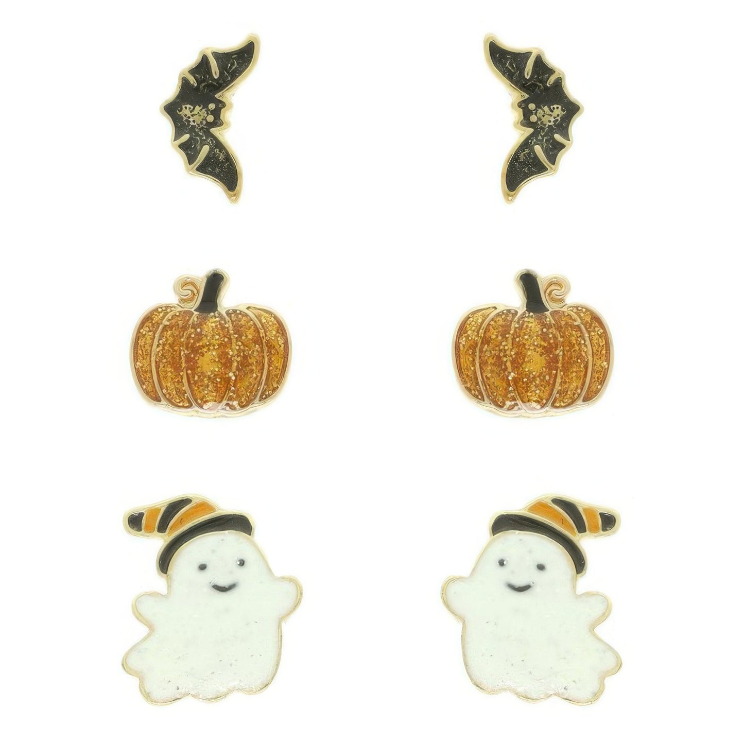 3-pack Halloween Themed Enamel Post Earrings - It's a Girly Place