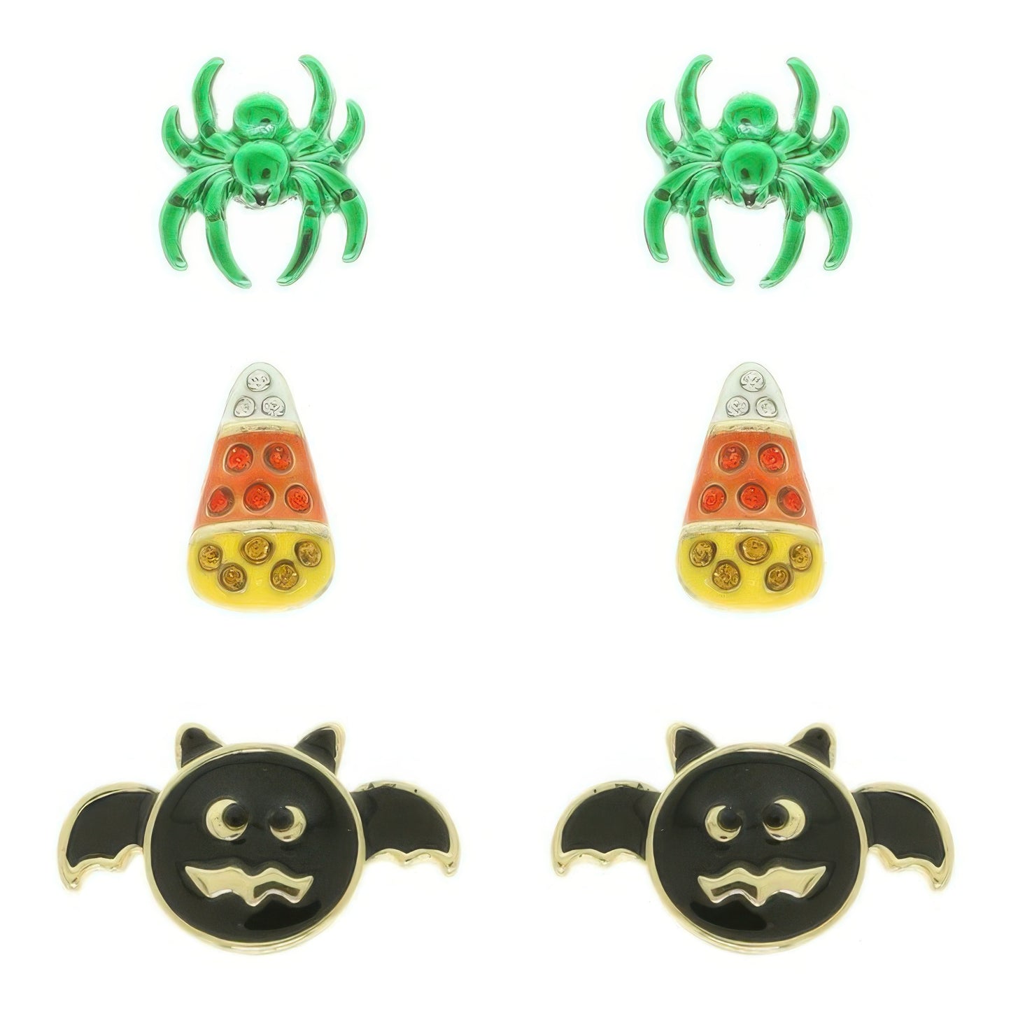 3-pack Halloween Themed Enamel Post Earrings - It's a Girly Place