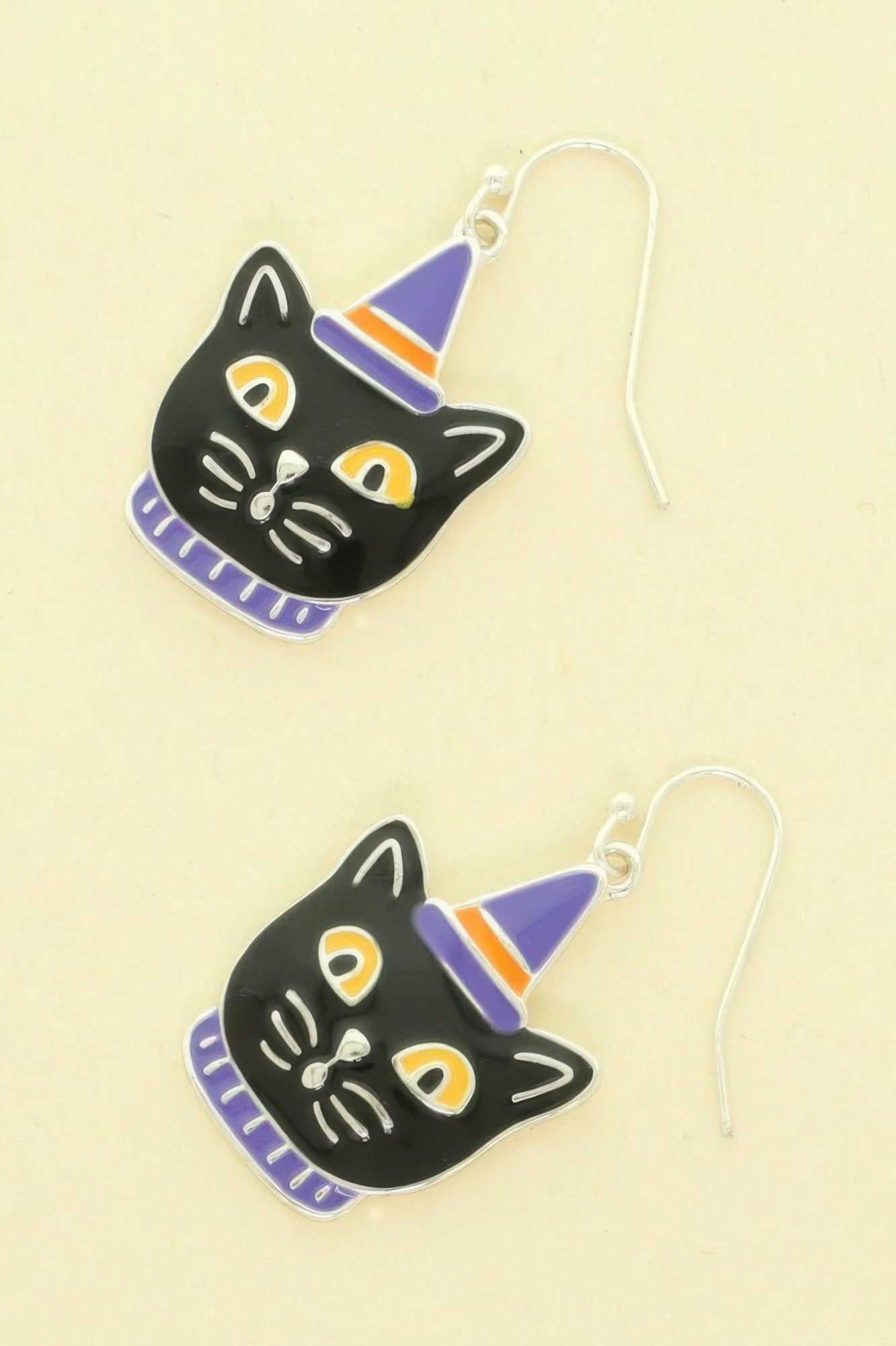 Halloween Enamel Cat Earrings - It's a Girly Place