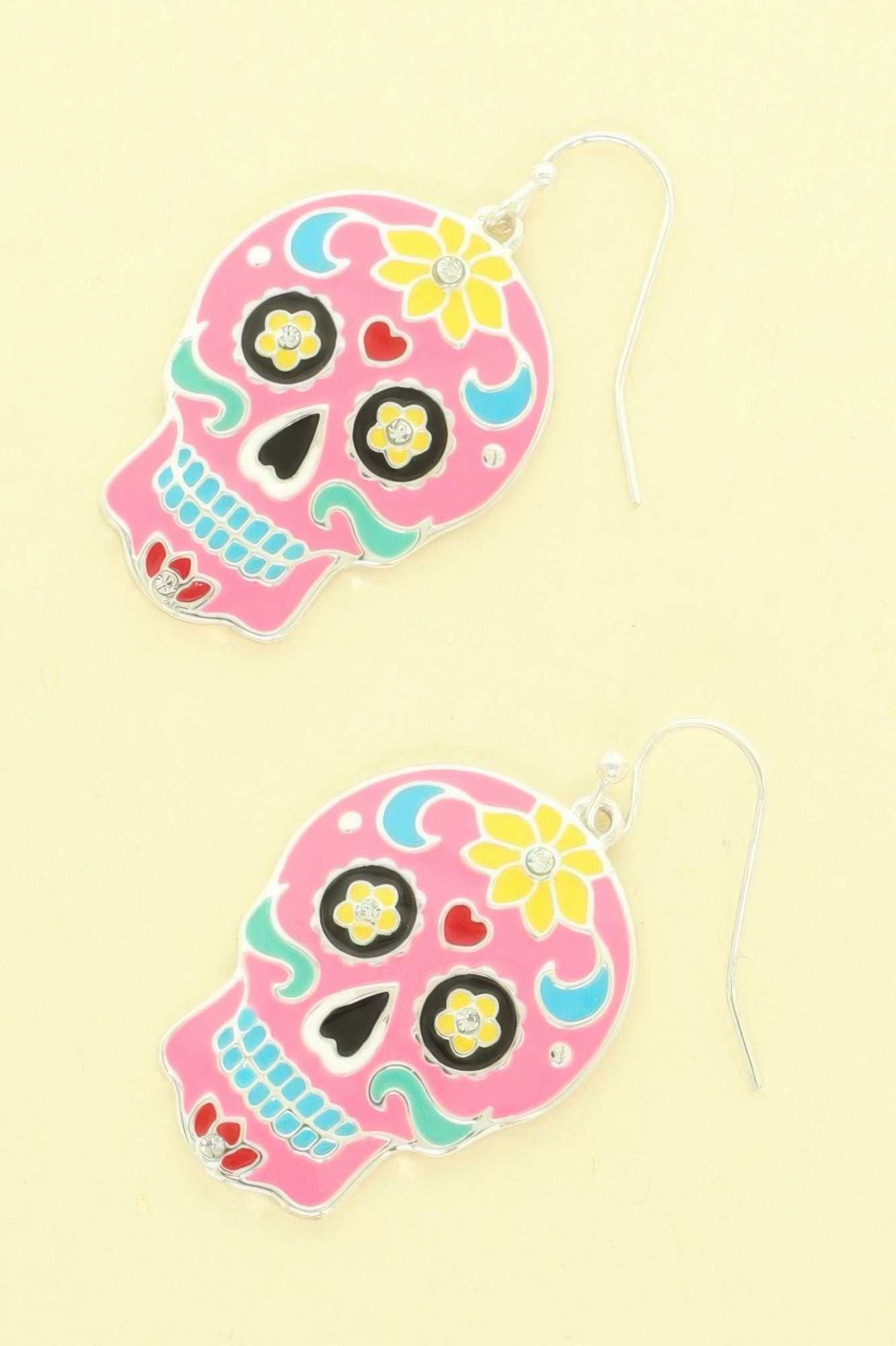 Halloween Jeweled Enamel Sugar Skull Earrings - It's a Girly Place