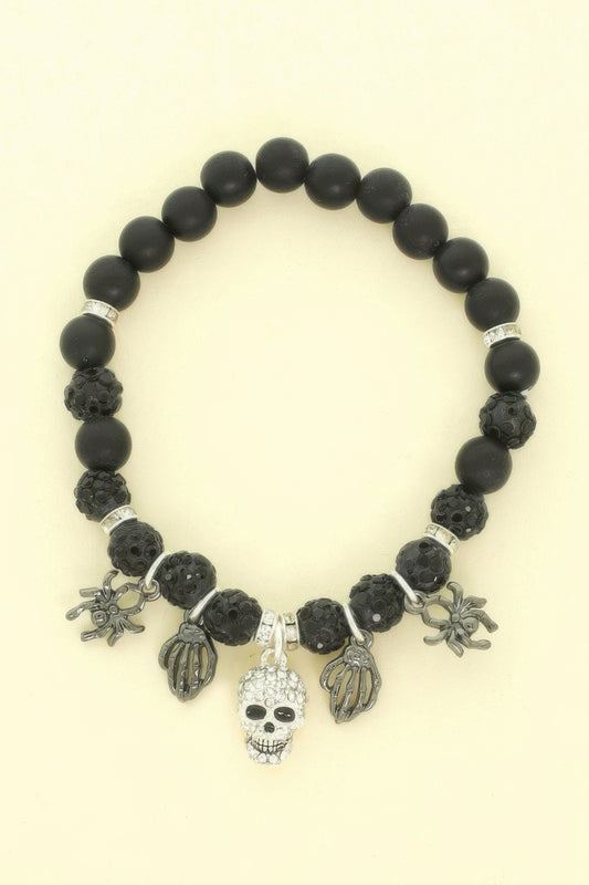 Halloween Theme Charm Stretch Bead Bracelet - It's a Girly Place