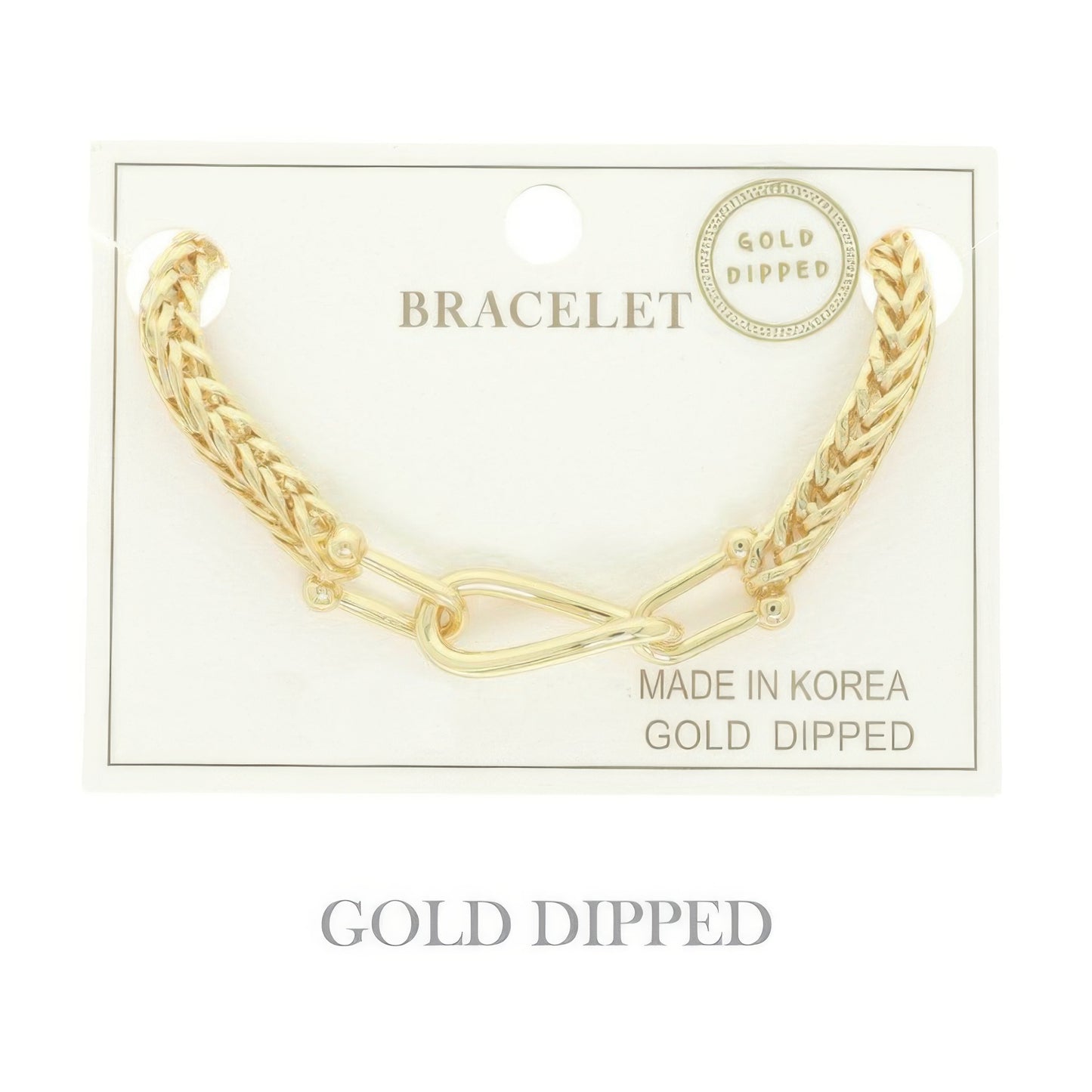 Gold-plated Oval Link Rope-style Chain Bracelet - It's a Girly Place