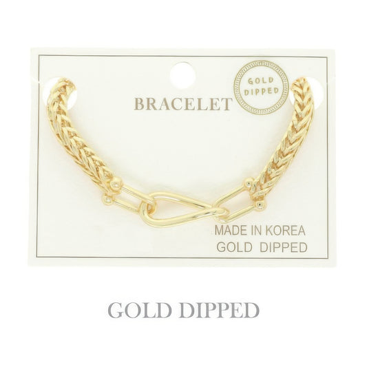 Gold-plated Oval Link Rope-style Chain Bracelet - It's a Girly Place