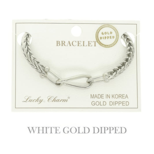 Gold-plated Oval Link Rope-style Chain Bracelet - It's a Girly Place