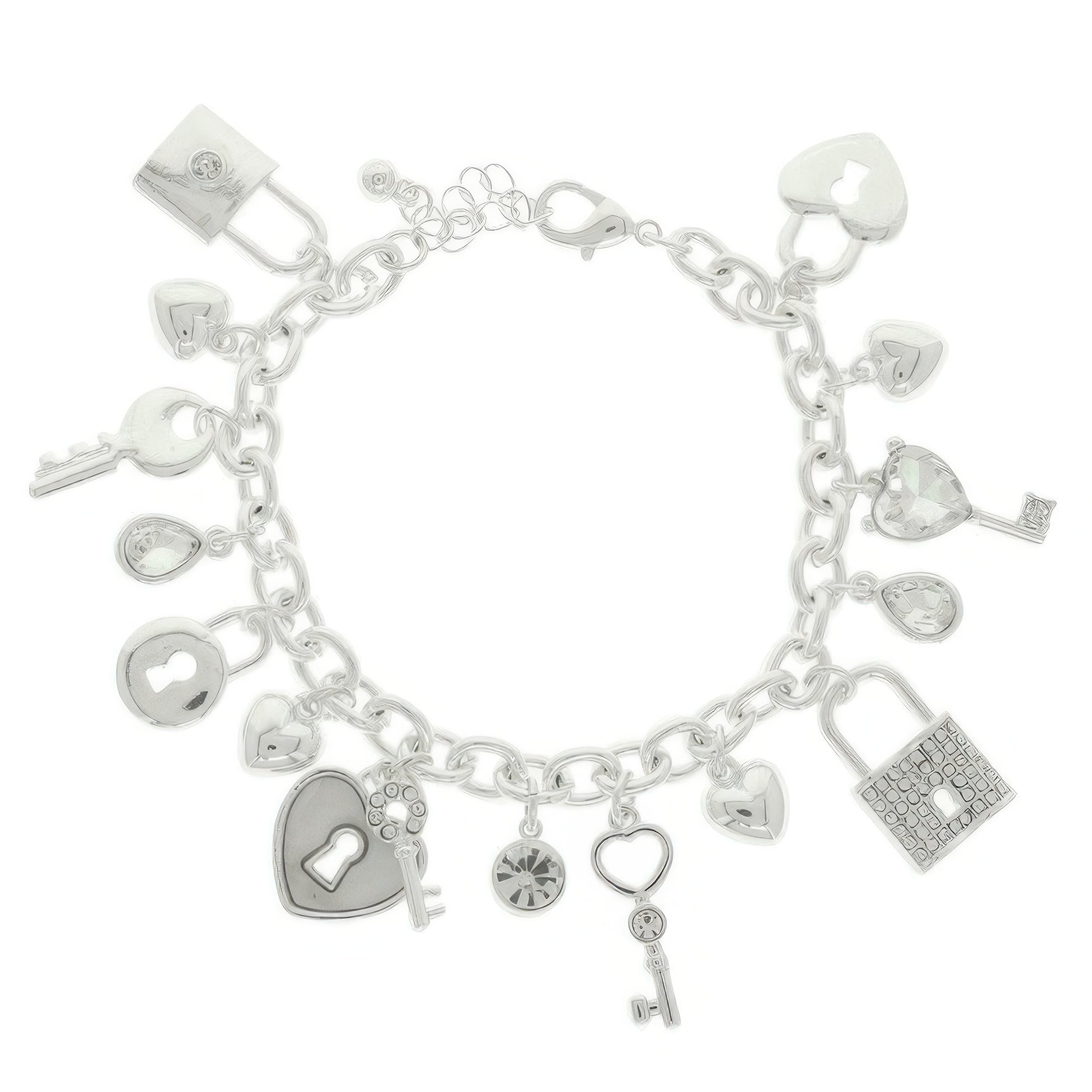 Lock And Key Charm Bracelet - It's a Girly Place
