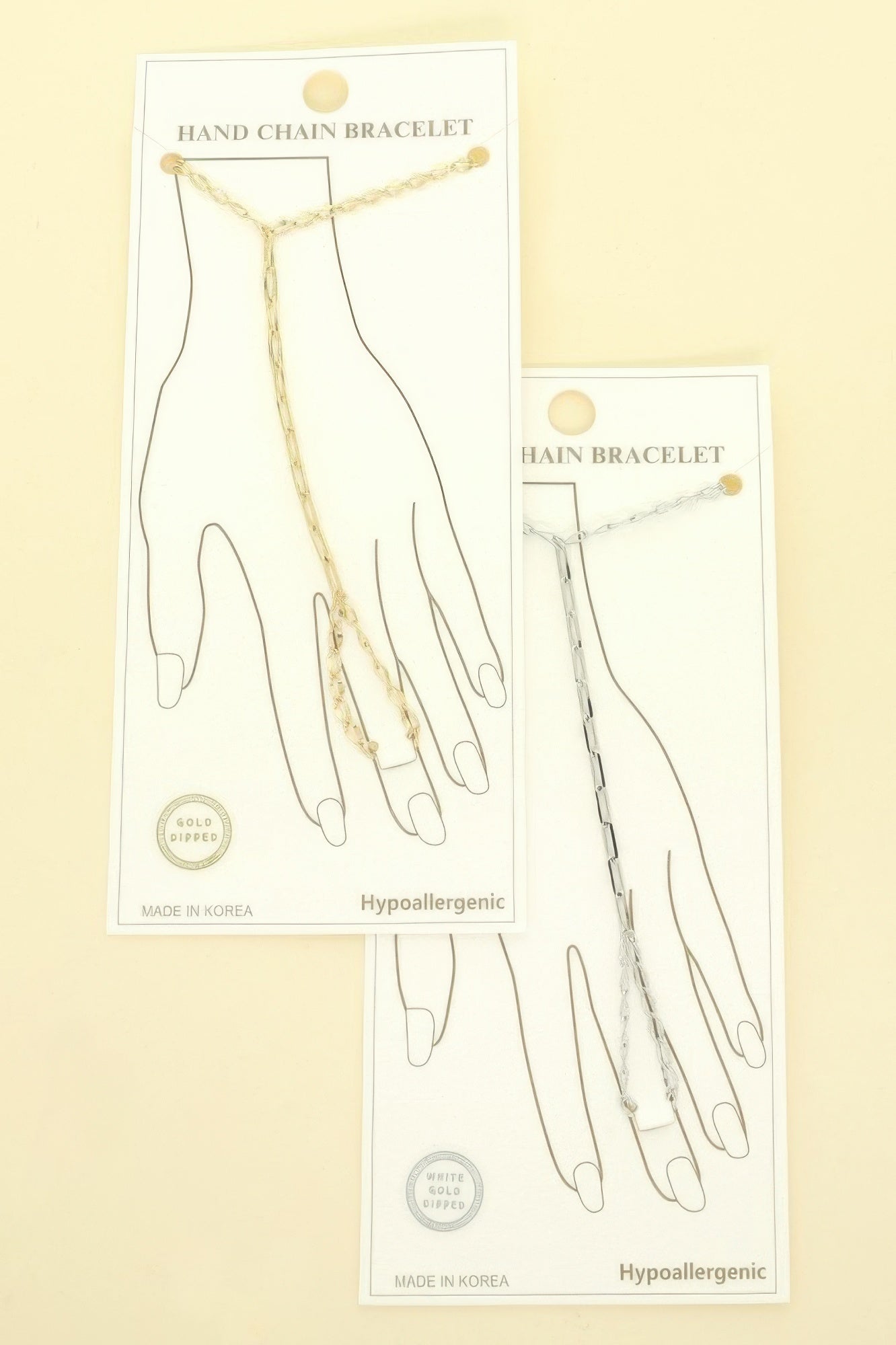 Gold-plated Cable-styled Hand Chain Bracelet - It's a Girly Place