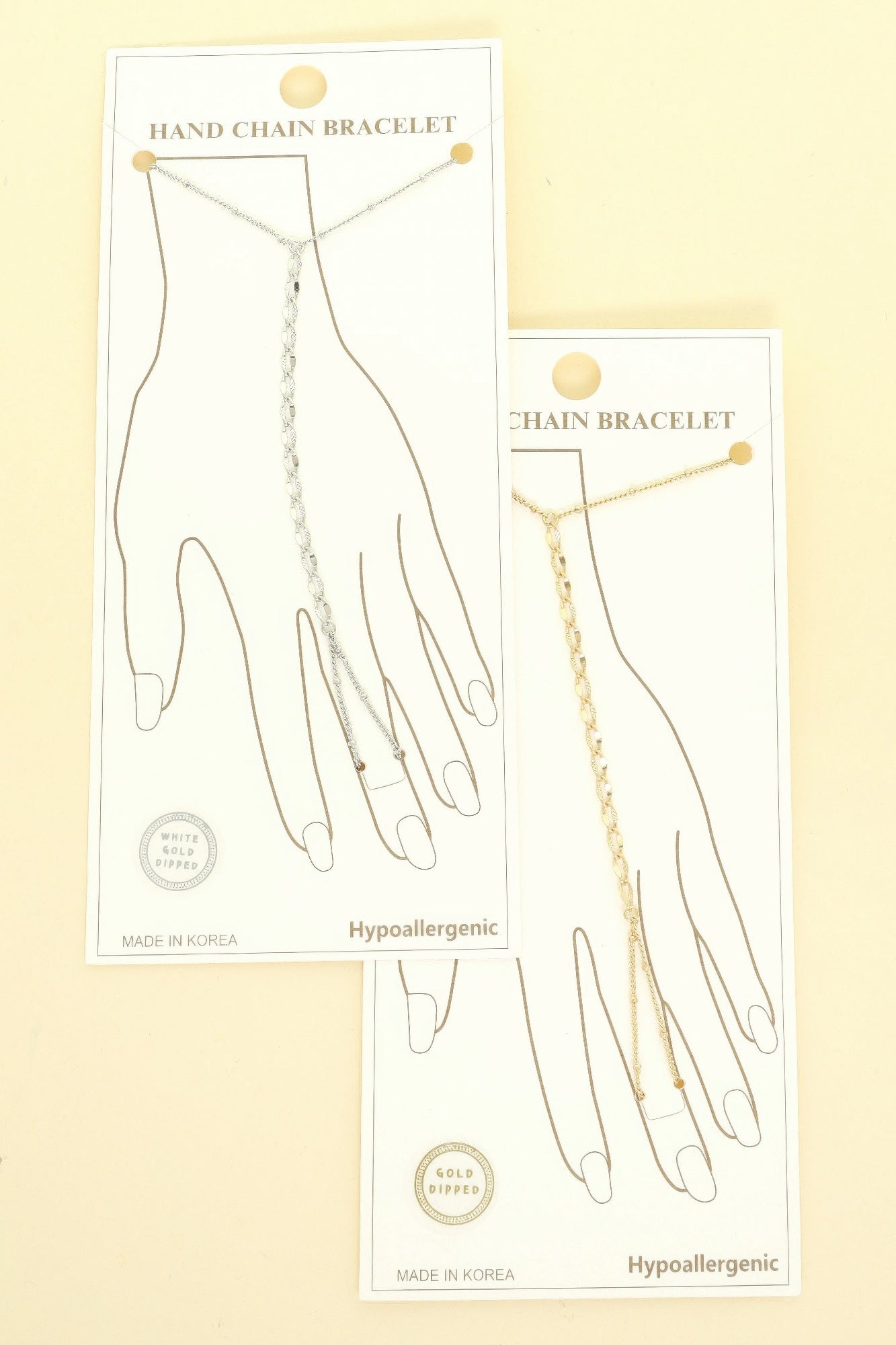 Gold-plated Twisted Hand Chain Bracelet - It's a Girly Place