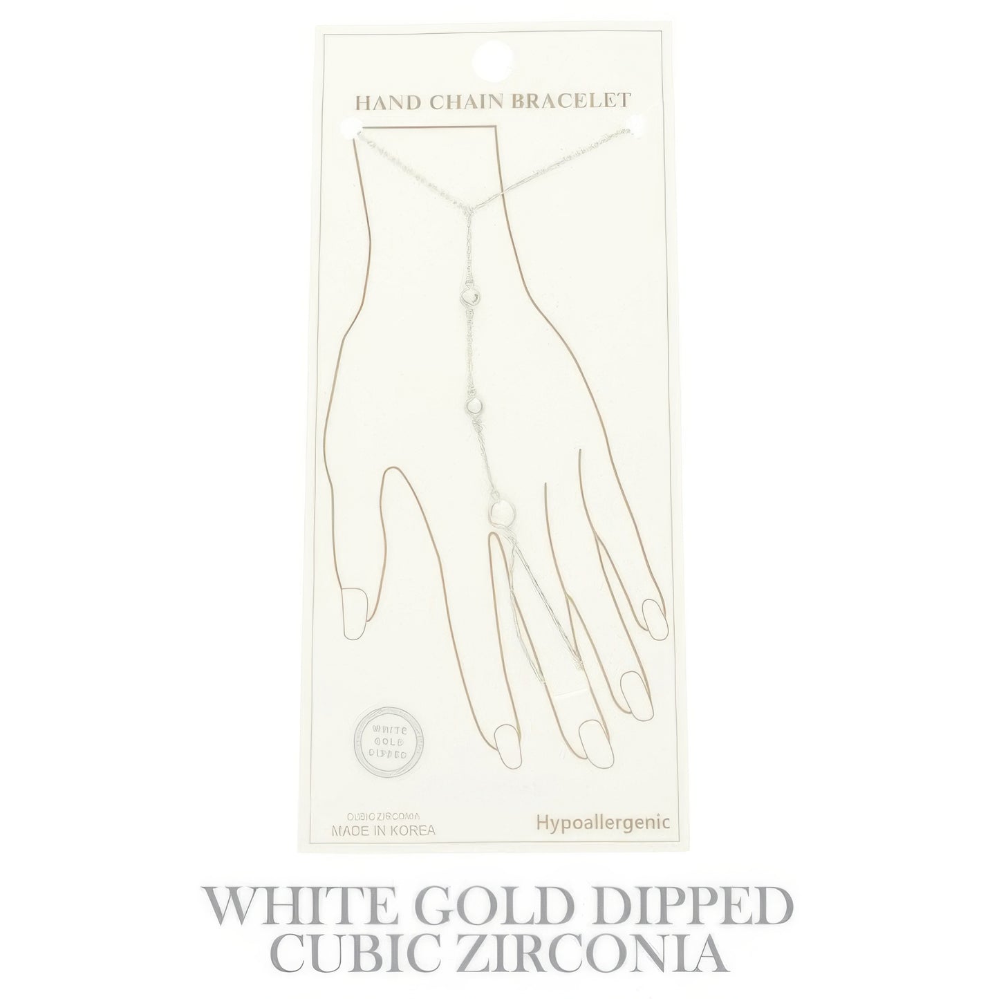 Gold Plated Cz Cable Chain Hand Bracelet - It's a Girly Place