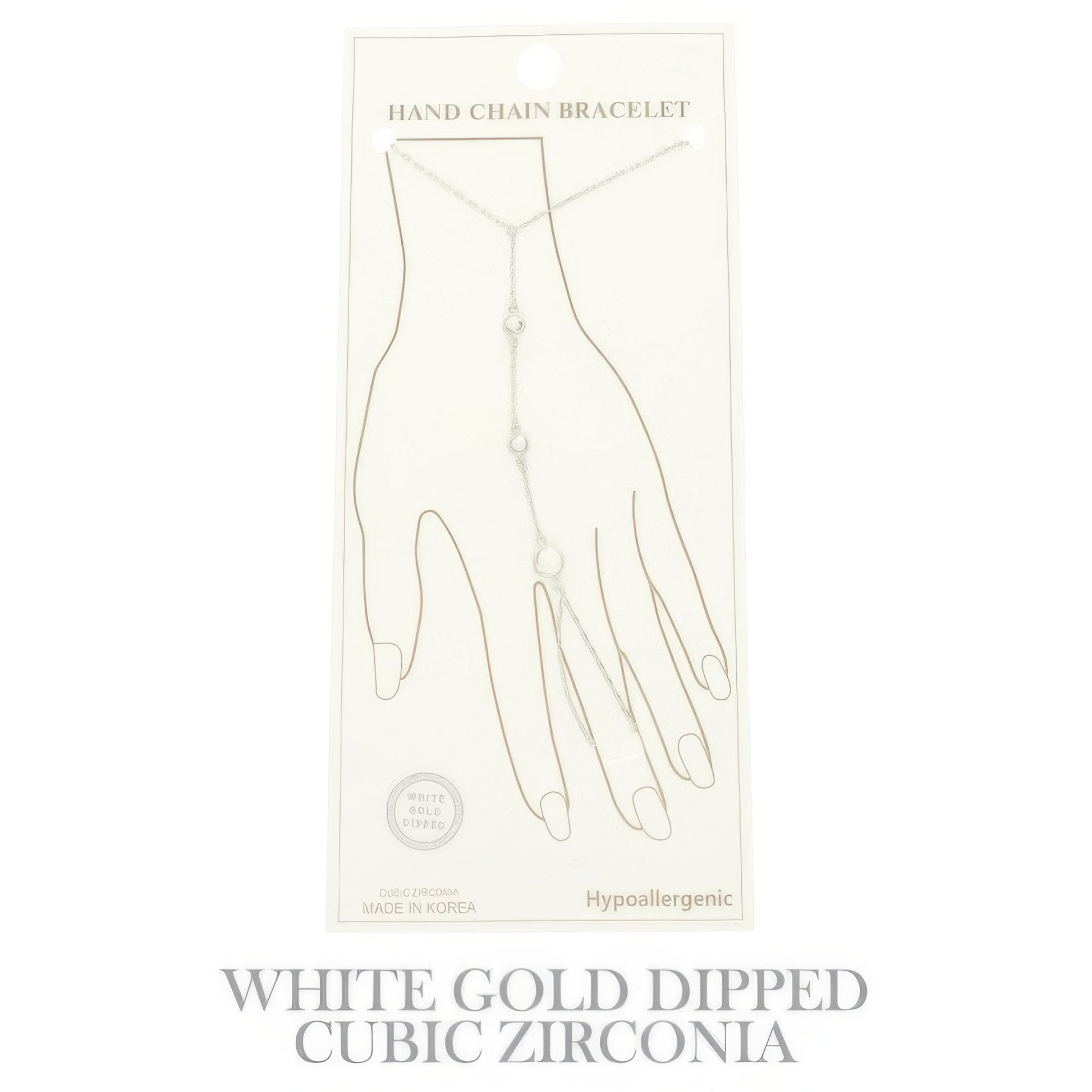 Gold Plated Cz Cable Chain Hand Bracelet - It's a Girly Place