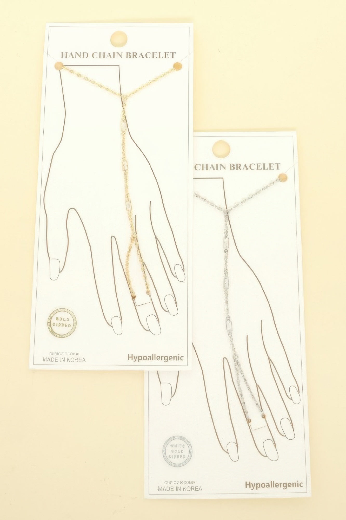 Gold Plated Cz Rope Chain Hand Bracelet - It's a Girly Place