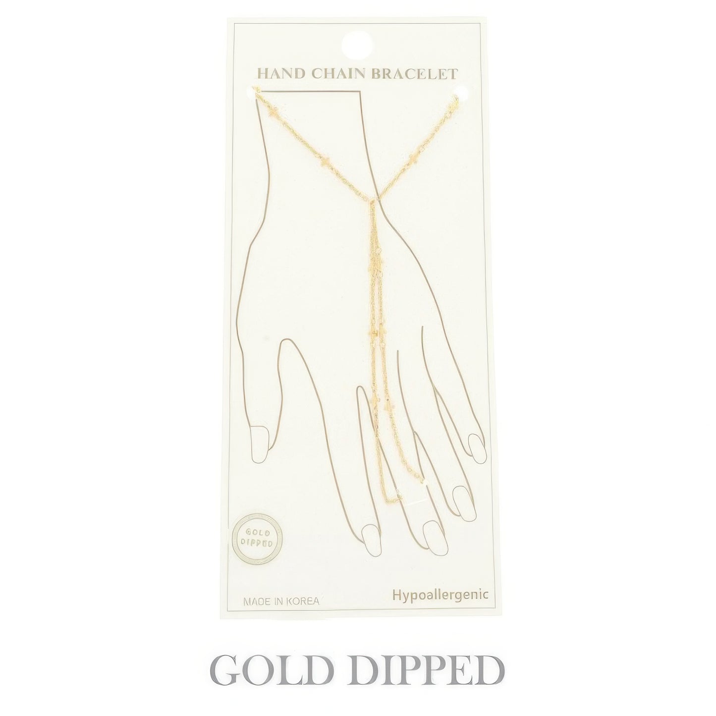 Gold Plated Cross Charm Hand Chain Bracelet - It's a Girly Place