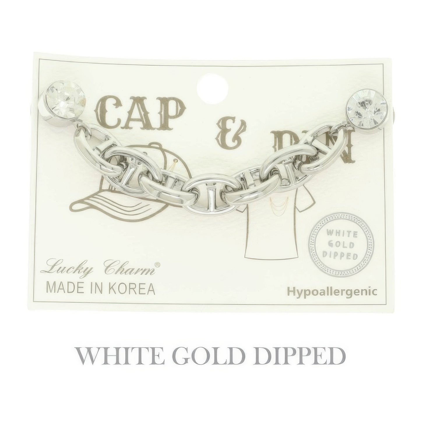 Gold Plated Soda Tab Link Cap Chain And Pin - It's a Girly Place