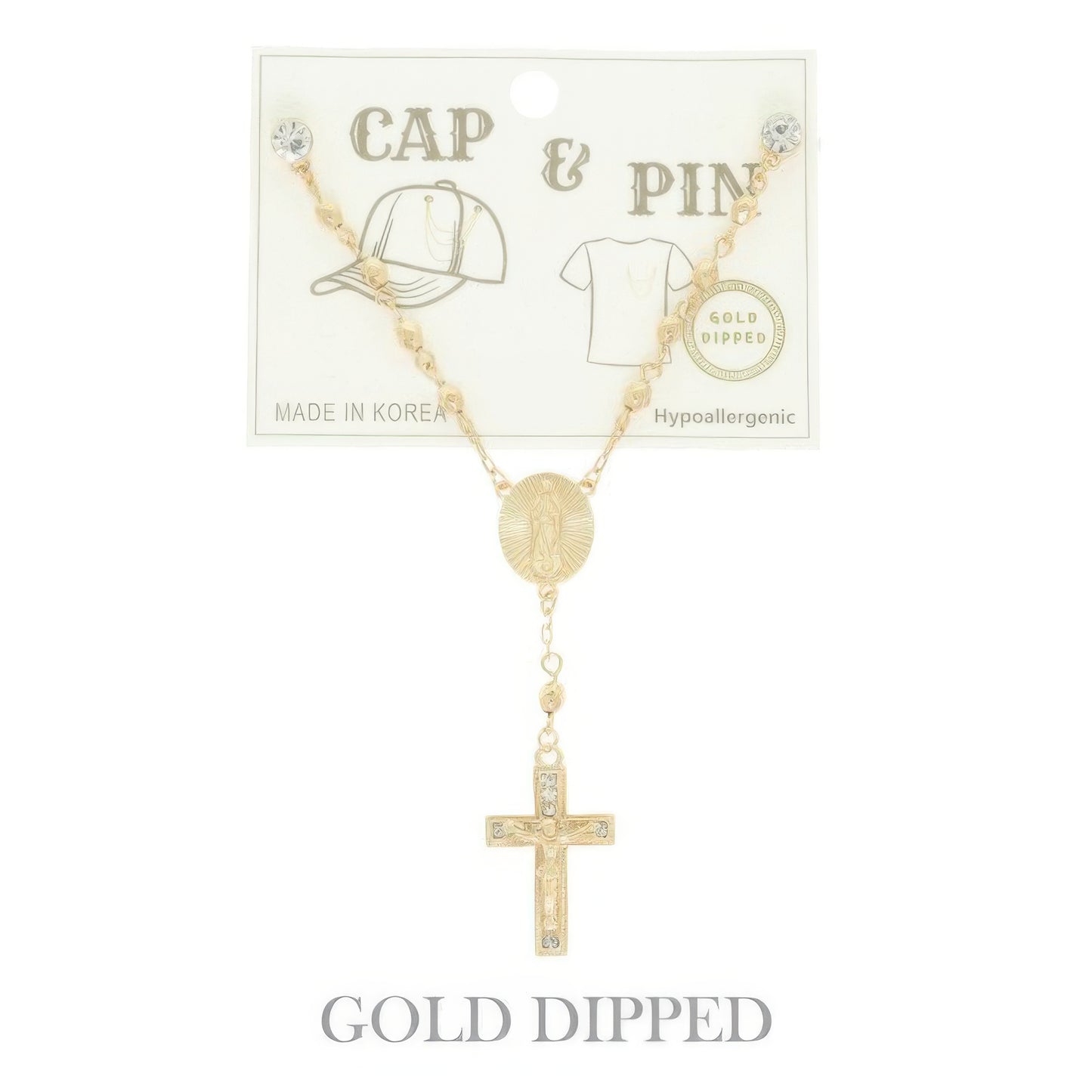 Gold Plated Religious Theme Charm Hat Chain - It's a Girly Place