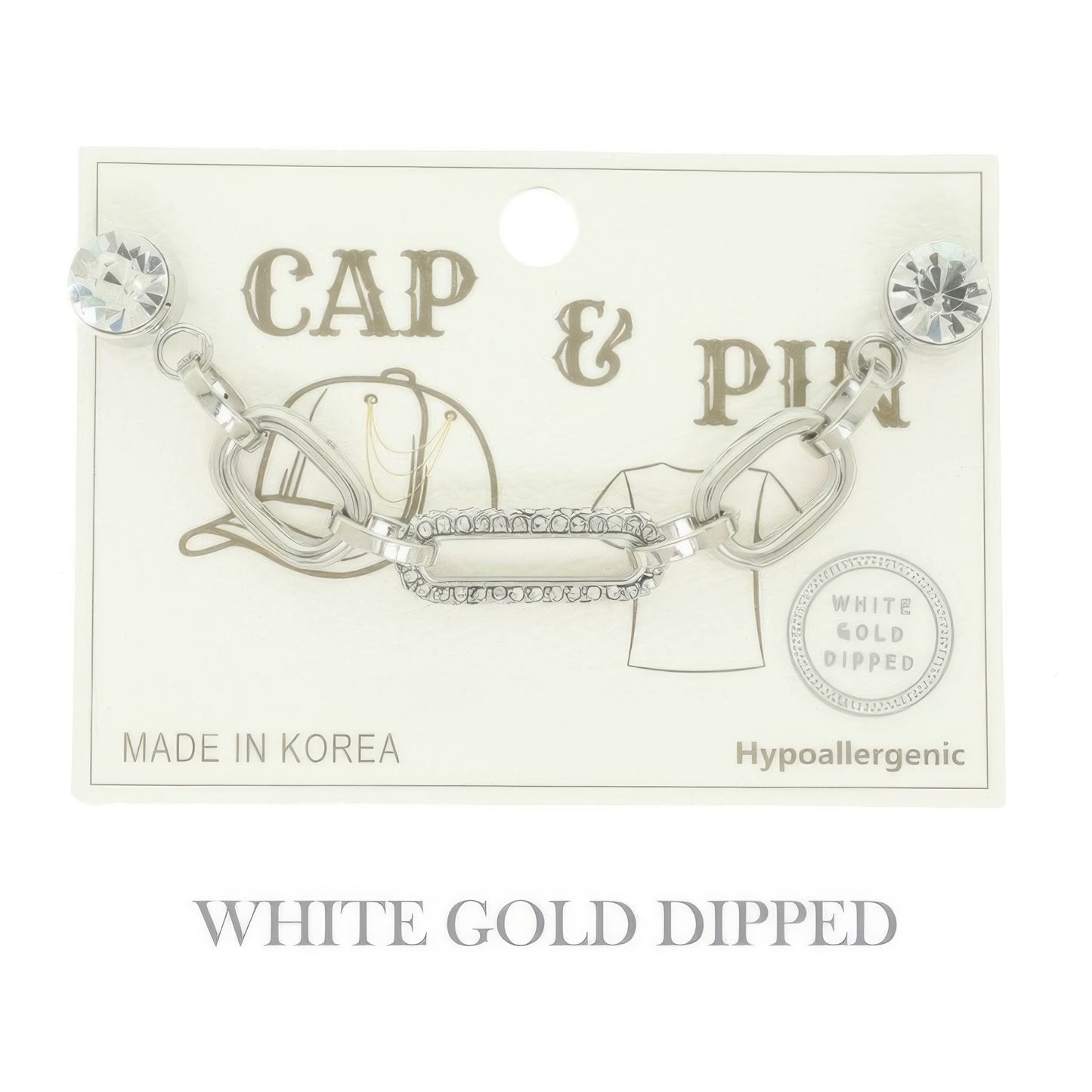 Gold Plated Rolo Paperclip Link Cap Chain And Pin - It's a Girly Place