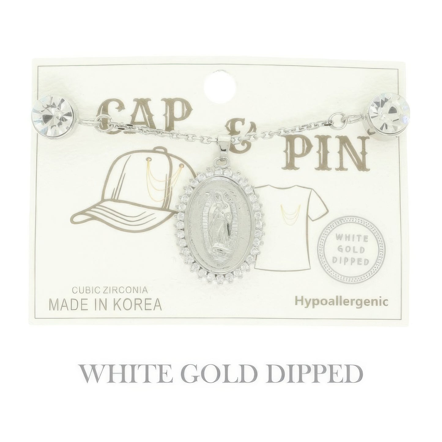 Gold Plated Virgin Mary Theme Charm Hat Chain - It's a Girly Place