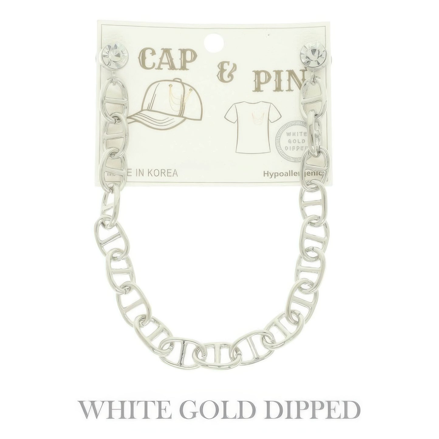 Gold Plated Soda Tab Link Cap Chain And Pin - It's a Girly Place