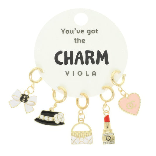 5pc Fashion Theme Assorted Charm Set - It's a Girly Place