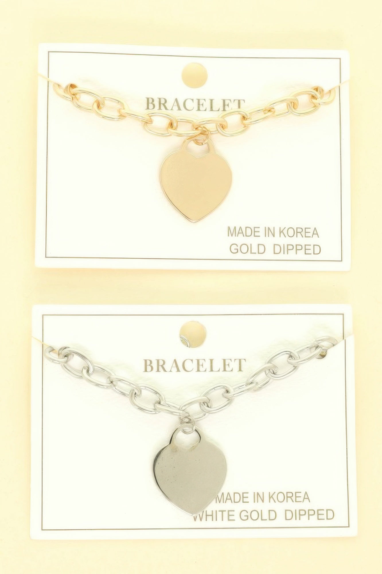 Gold Plated Heart Charm Bracelet - It's a Girly Place