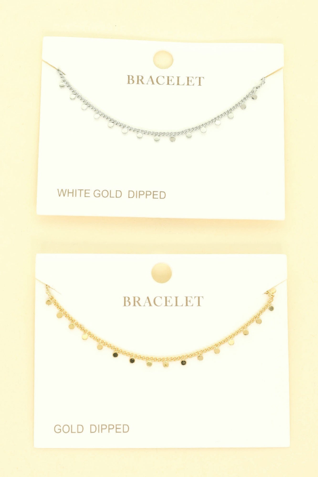 Gold Plated Disc Chain Link Bracelet - It's a Girly Place