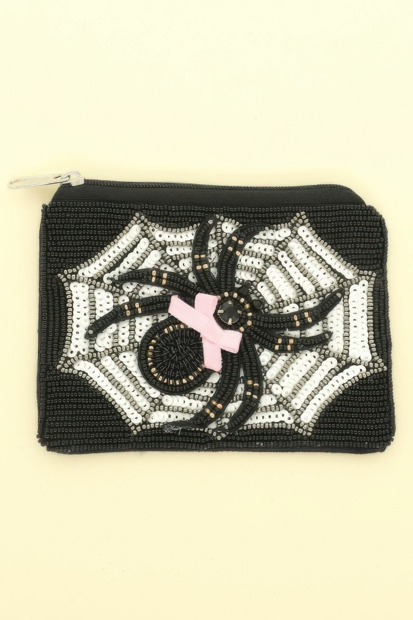 Halloween Spider Bow Beaded Coin Bag - It's a Girly Place