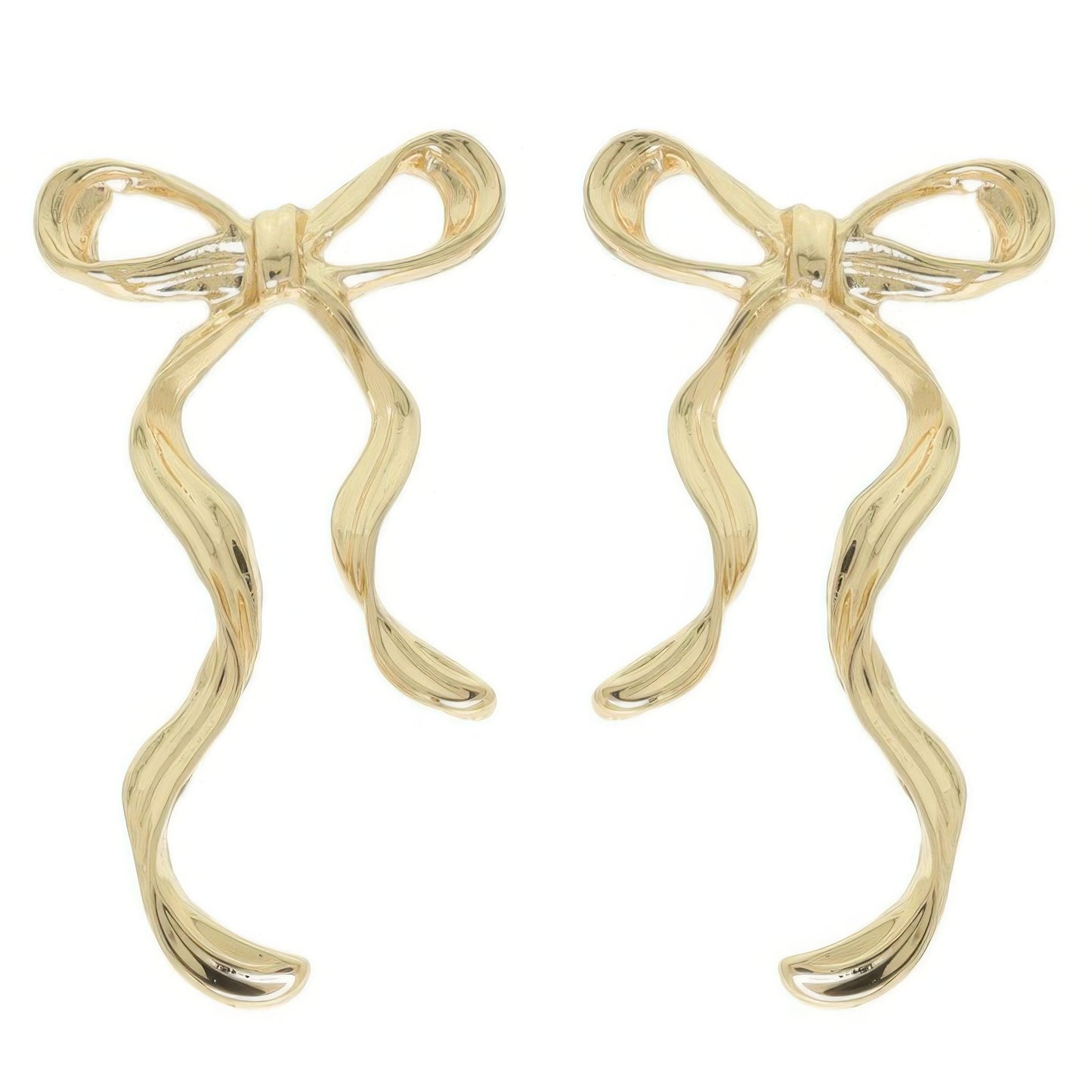 Long Tail Bow Ribbon Post Earrings - It's a Girly Place