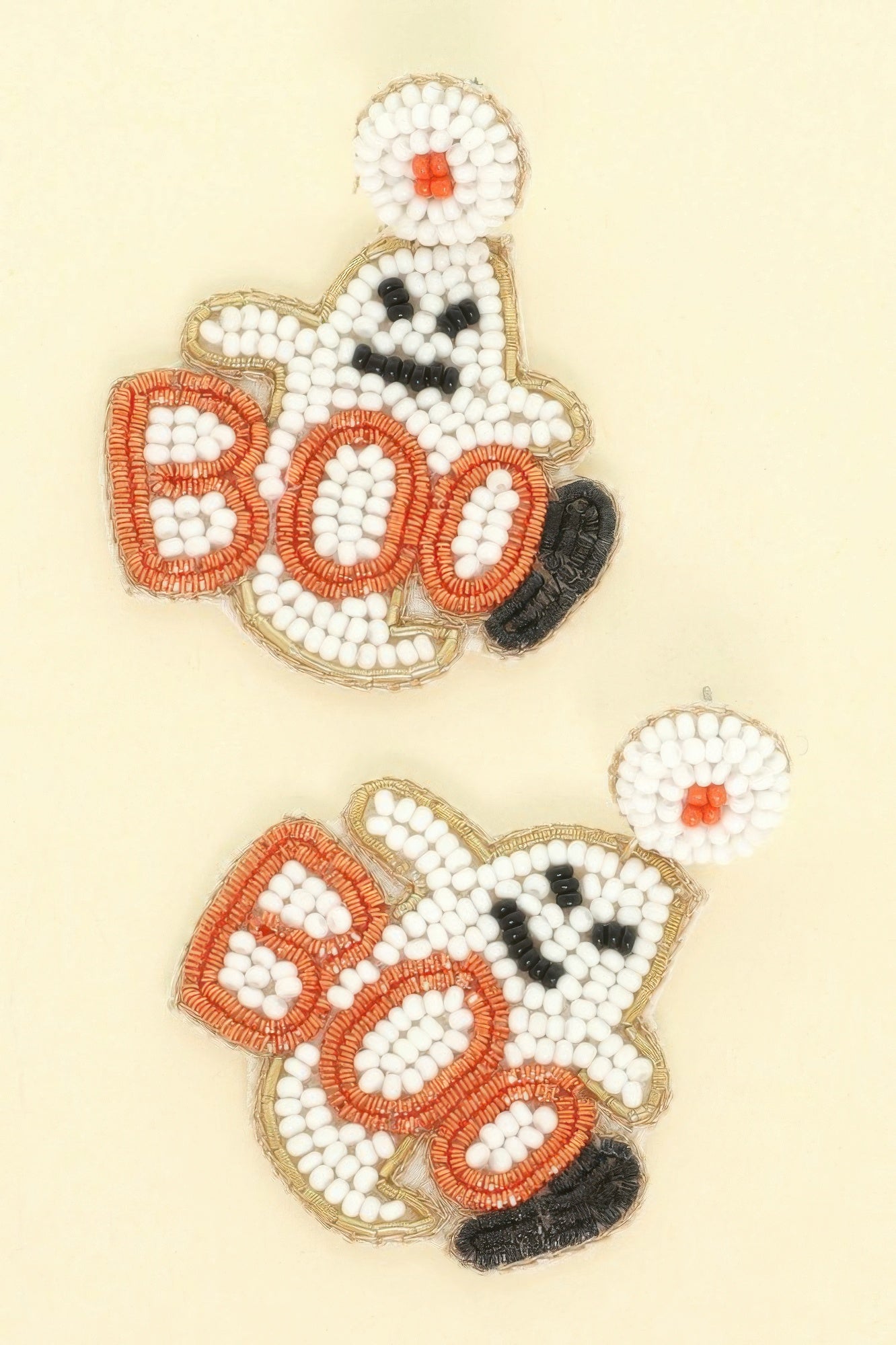 Halloween Ghost Bead Post Earrings - It's a Girly Place