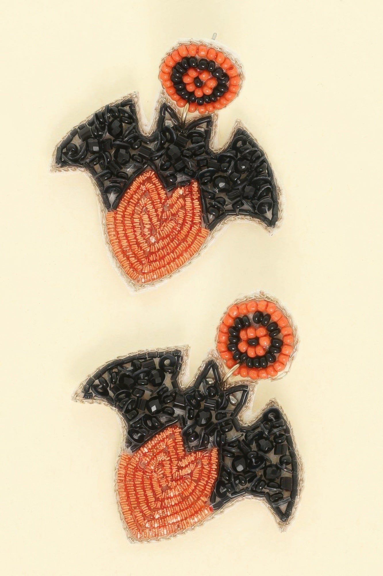 Halloween Bat On Heart Post Earrings - It's a Girly Place