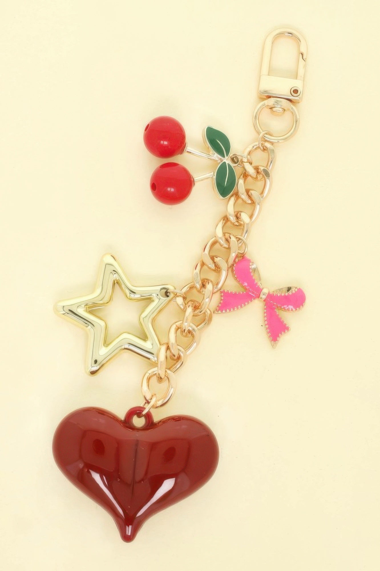 Sweetheart Theme Bag Charm Keychain - It's a Girly Place