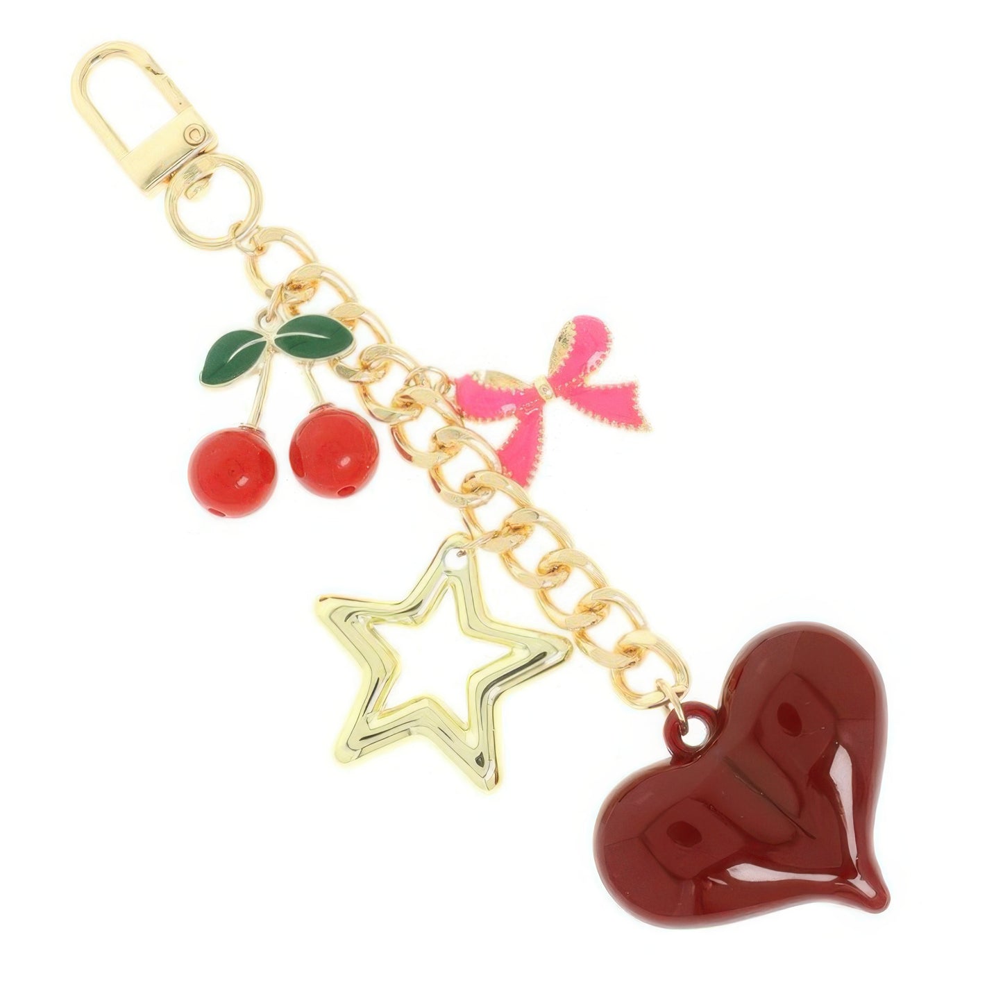 Sweetheart Theme Bag Charm Keychain - It's a Girly Place
