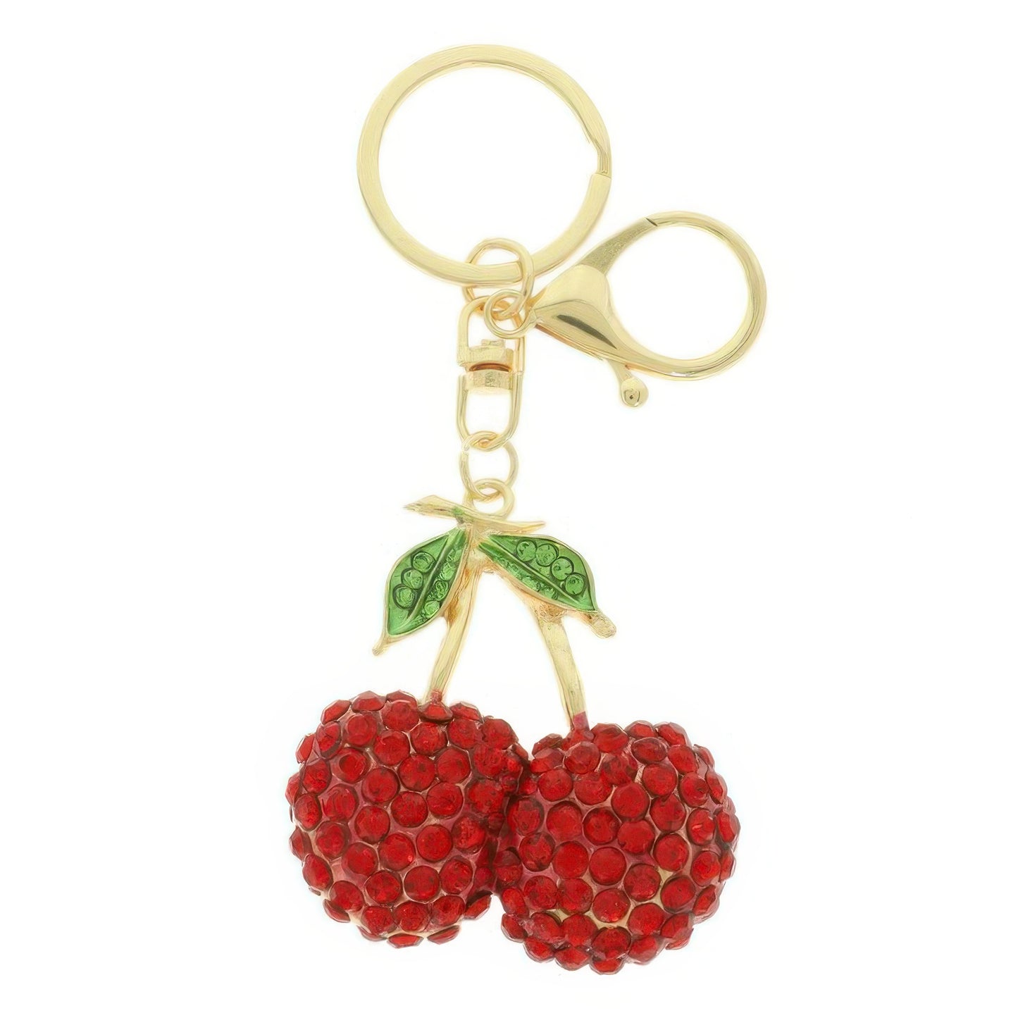 Jeweled Red Cherry Keychain - It's a Girly Place