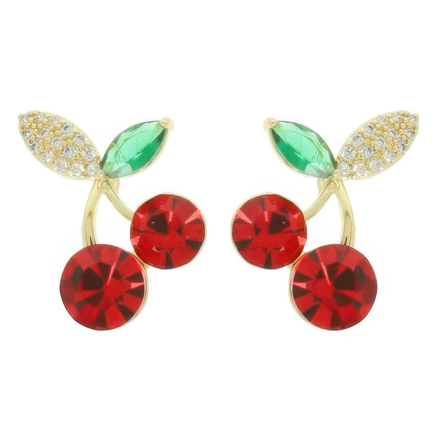 Cz Red Cherry Post Earrings - It's a Girly Place