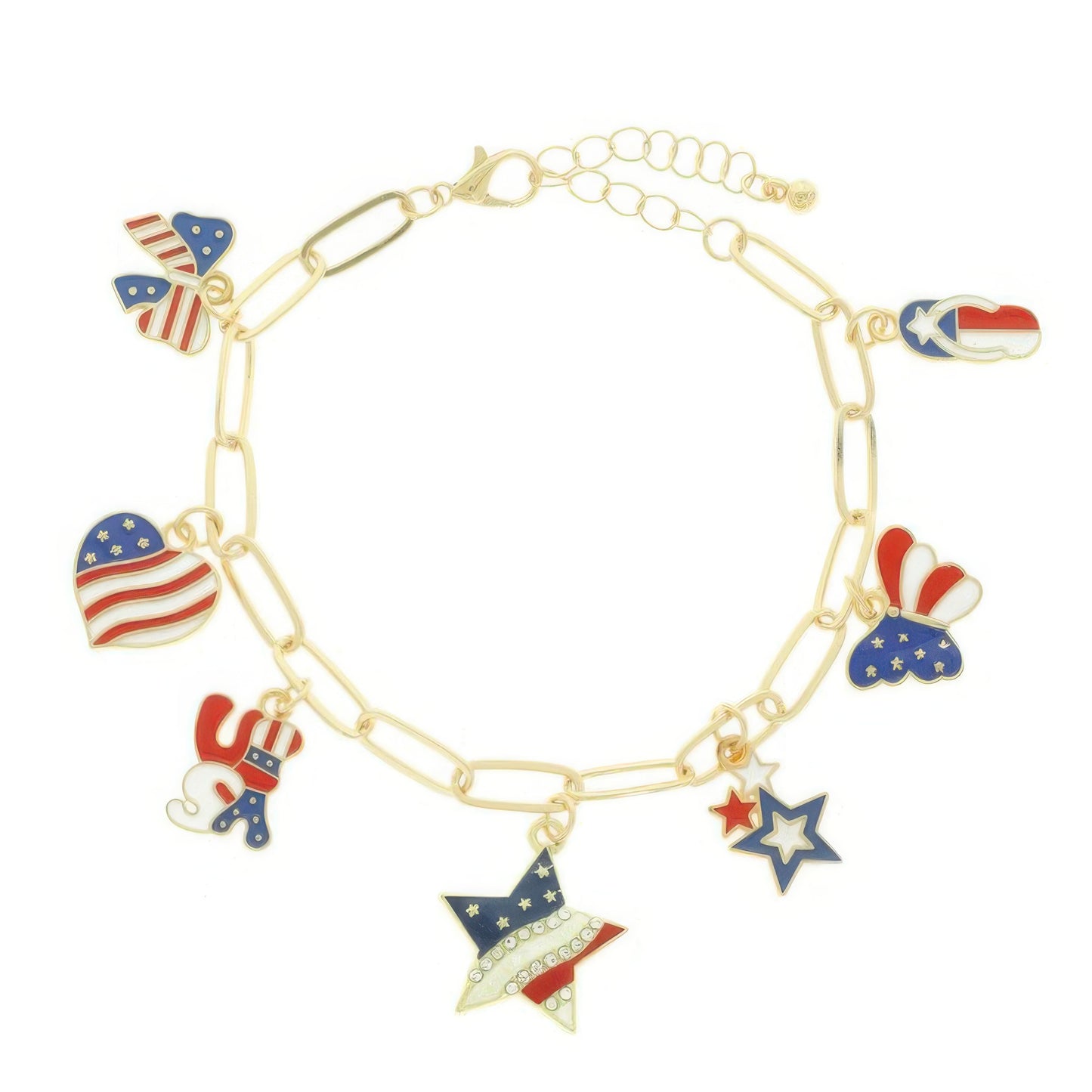 Americana Theme Charm Bracelet - It's a Girly Place