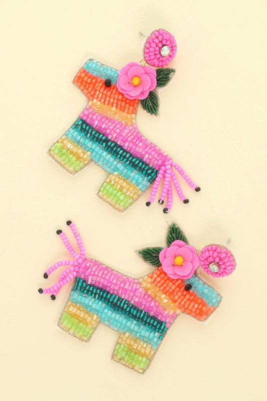 Aztec Deity Theme Donkey Pinata Earrings - It's a Girly Place