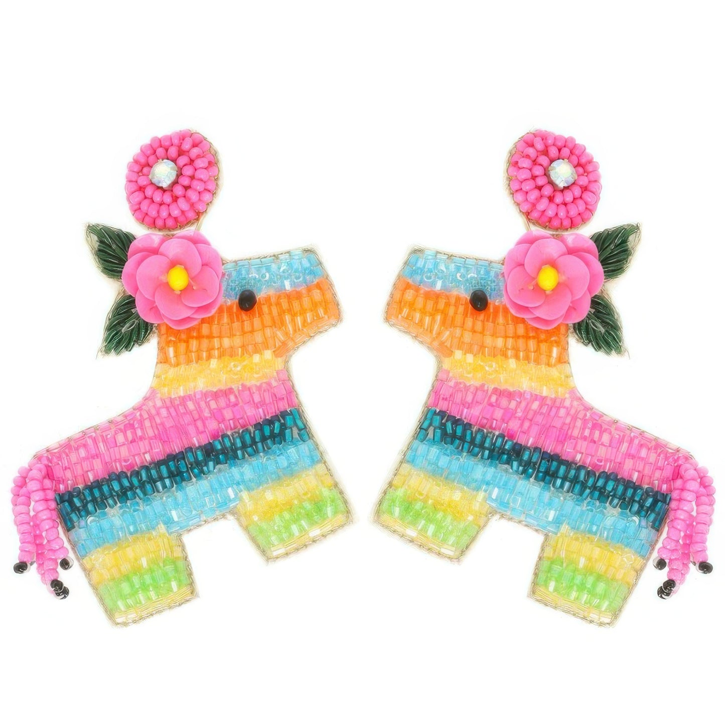 Aztec Deity Theme Donkey Pinata Earrings - It's a Girly Place