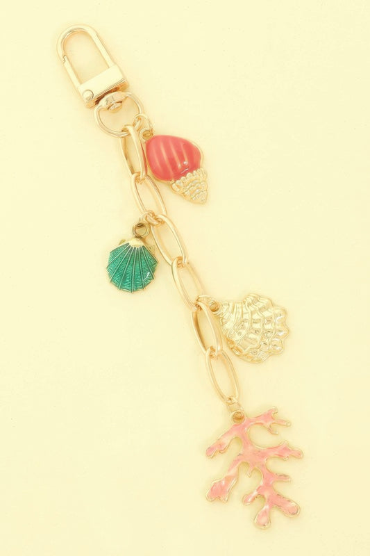 Seaside Escape Theme Bag Charm Keychain - It's a Girly Place
